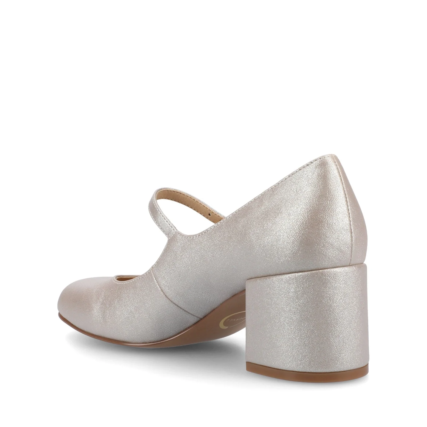 OKENNA LOW HEEL PUMP IN WIDE - Champagne - Image 4