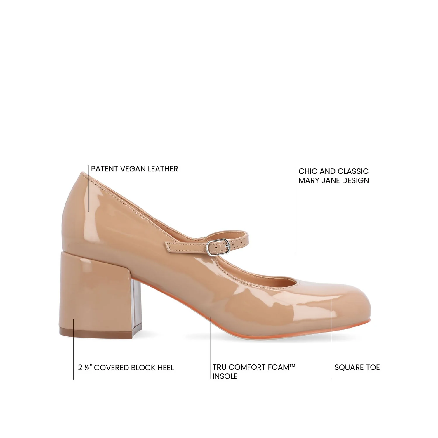 OKENNA MARY JANE PUMP HEELS - Nude - Image 9