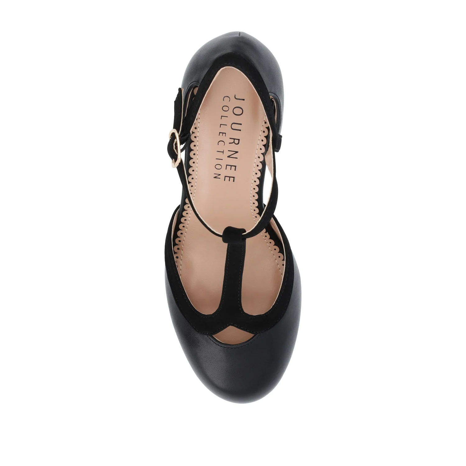 OLINA T-STRAP PUMP HEELS IN NARROW - Black - Image 6