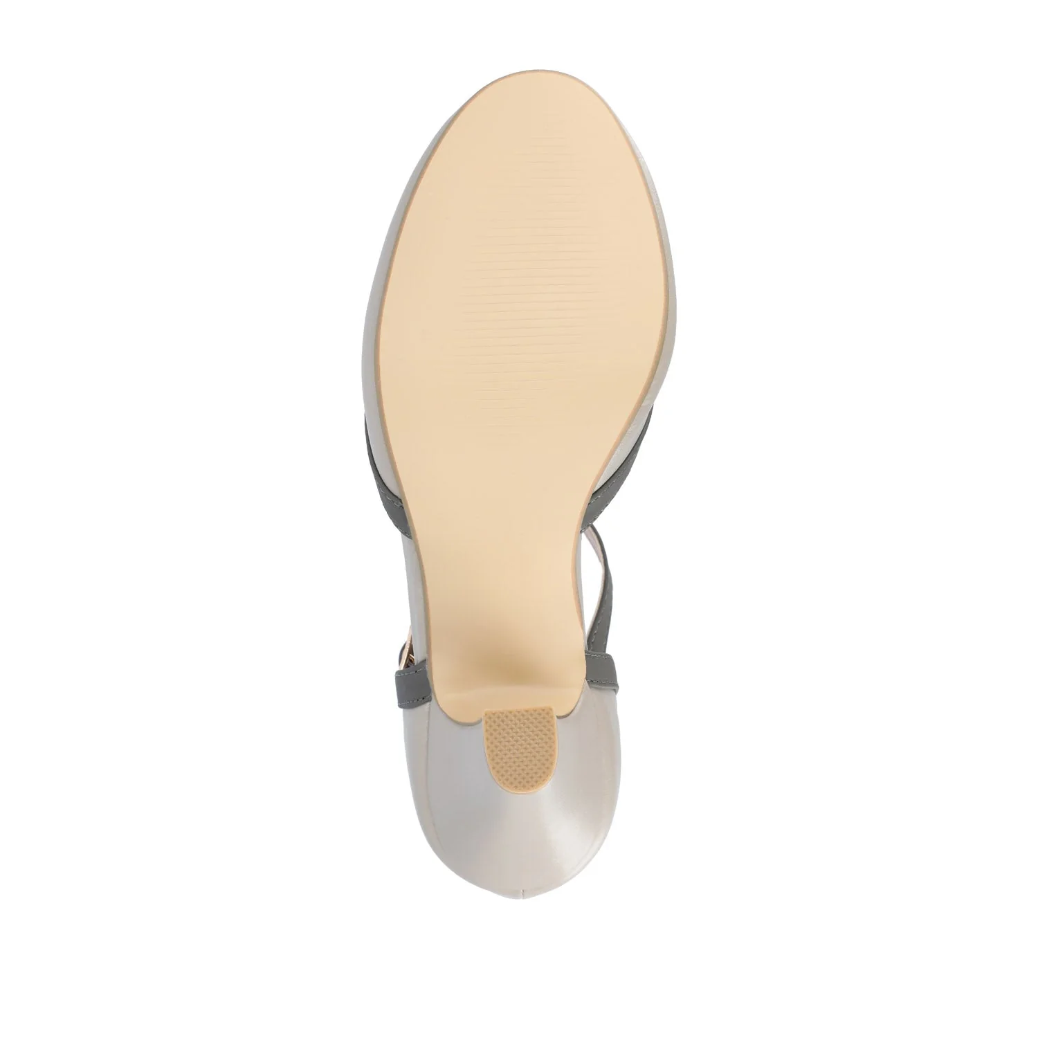 OLINA T-STRAP PUMP HEELS IN WIDE - Grey - Image 8