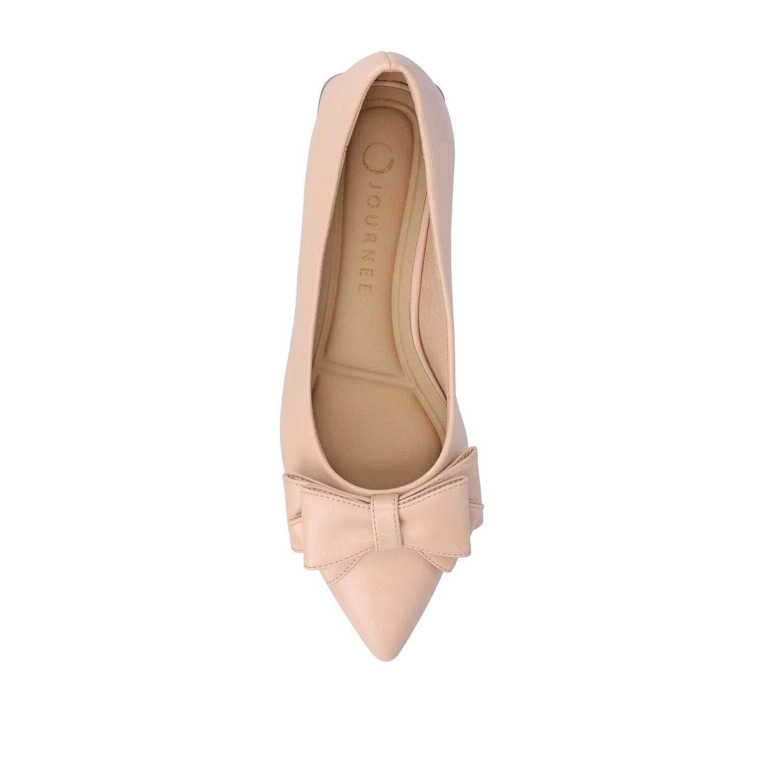 OPHELIA LOW BLOCK BALLET FLATS VEGAN LEATHER - Beige - Image 6