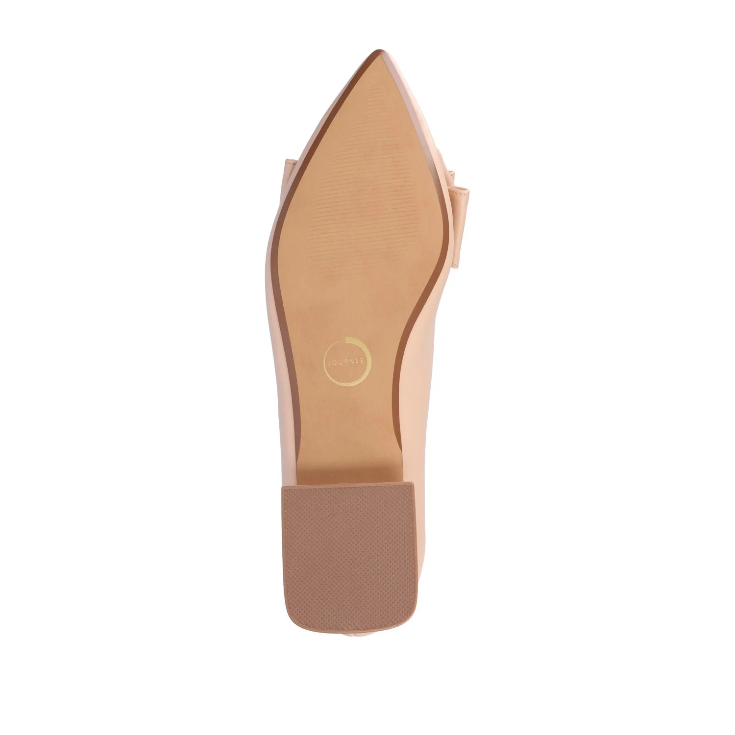 OPHELIA LOW BLOCK BALLET FLATS VEGAN LEATHER - Beige - Image 8