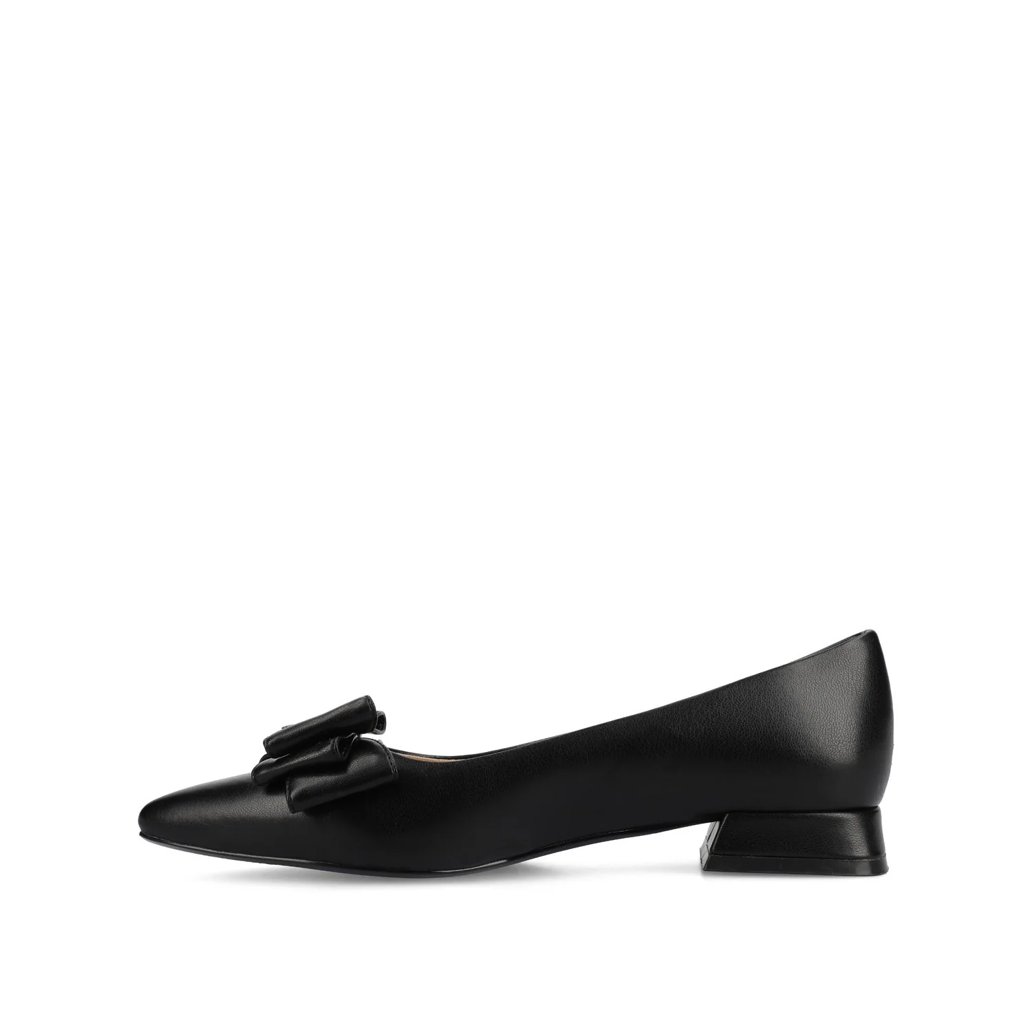 OPHELIA LOW BLOCK BALLET FLATS VEGAN LEATHER - Black PU - Image 3
