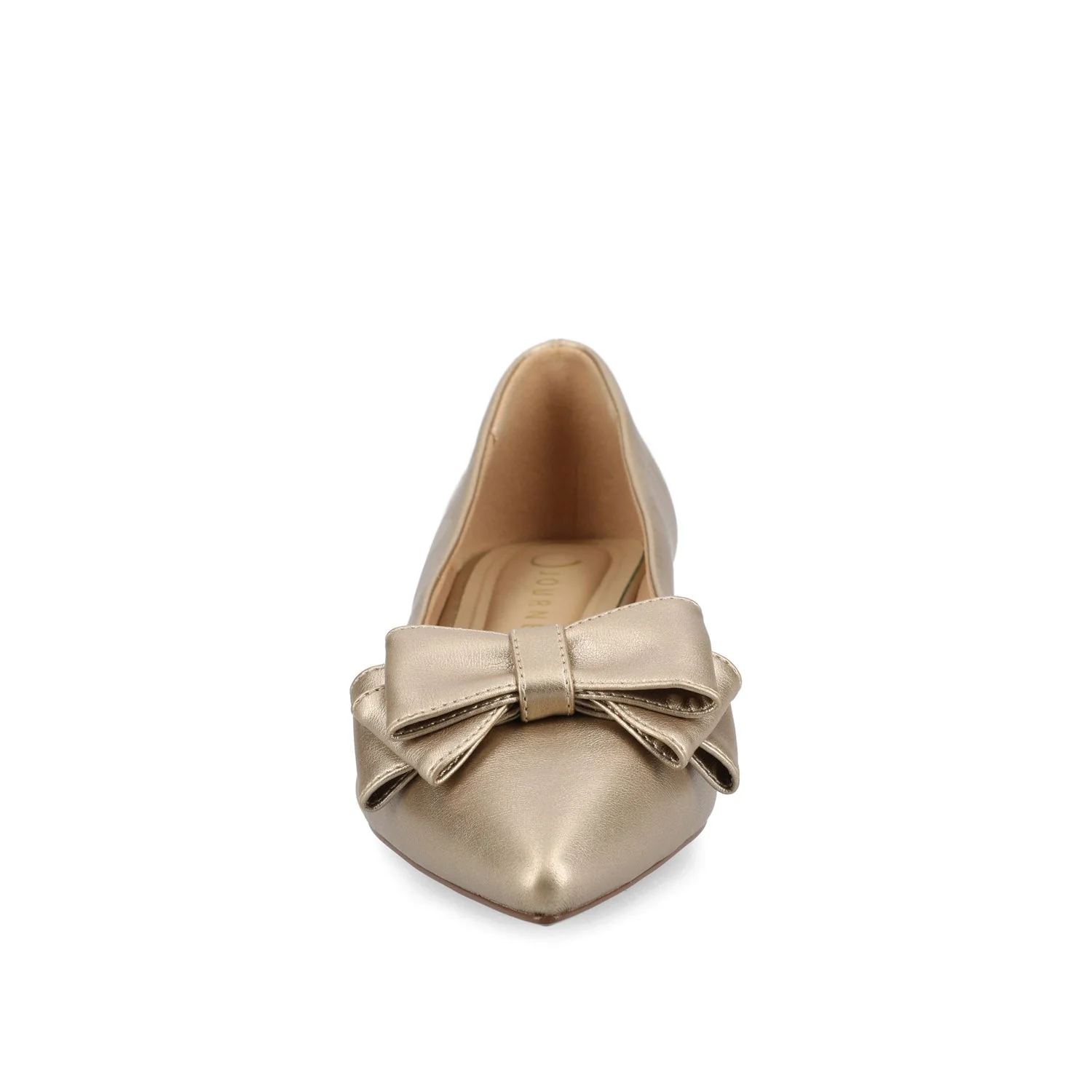 OPHELIA LOW BLOCK BALLET FLATS VEGAN LEATHER - Champagne - Image 5