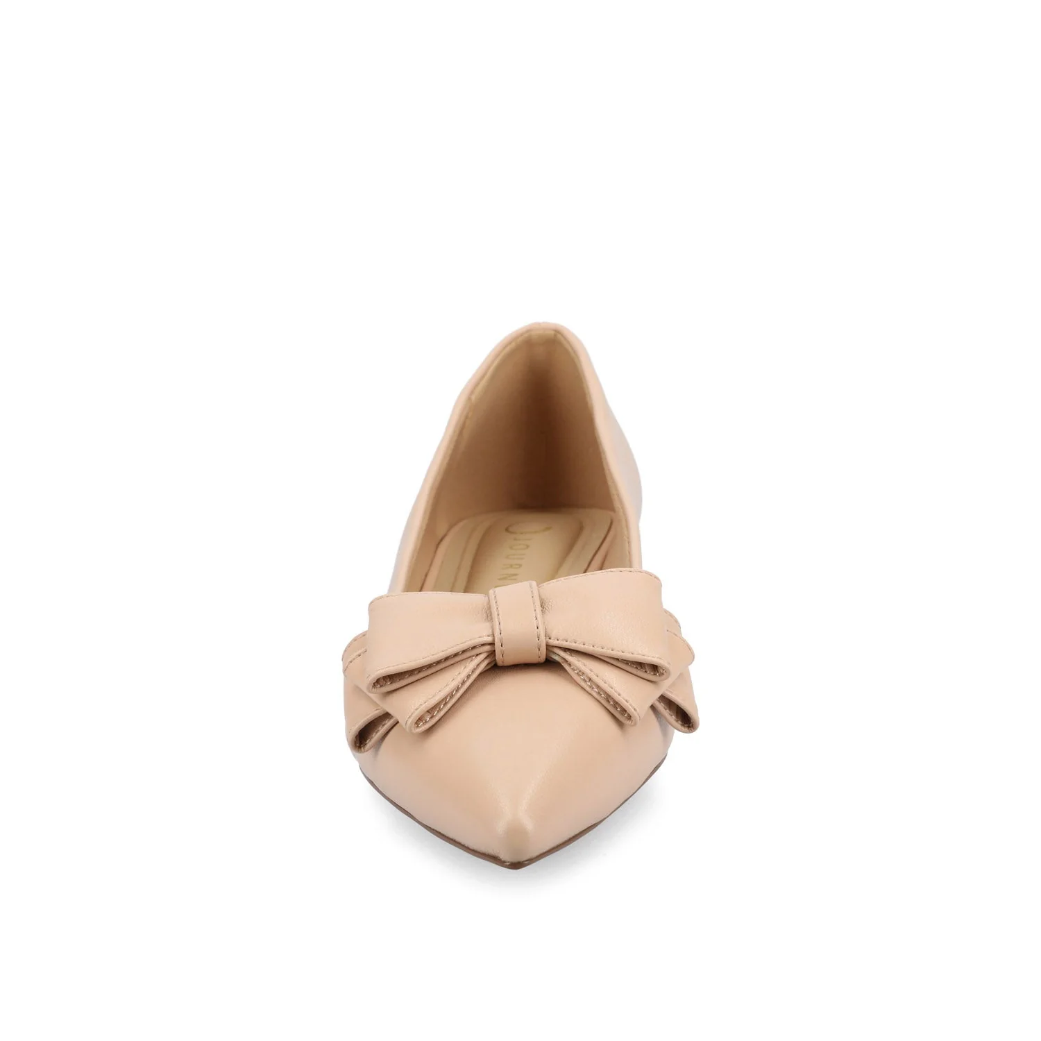 OPHELIA LOW BLOCK BALLET FLATS VEGAN LEATHER IN WIDE - Beige - Image 5