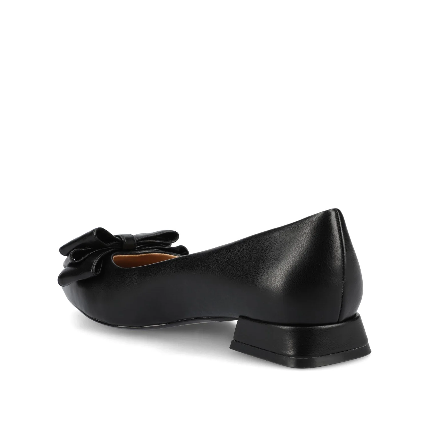 OPHELIA LOW BLOCK BALLET FLATS VEGAN LEATHER IN WIDE - Black PU - Image 4