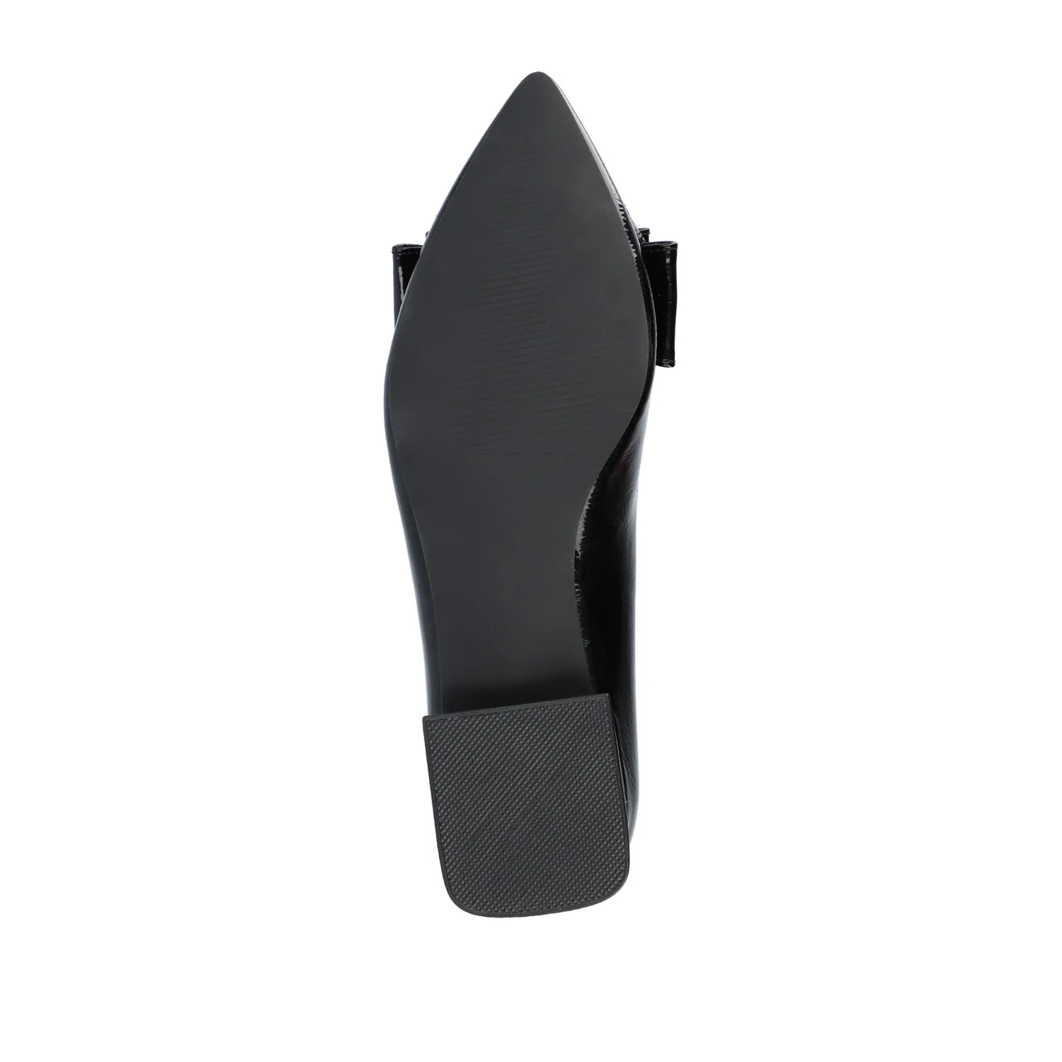OPHELIA LOW BLOCK BALLET FLATS VEGAN LEATHER IN WIDE - Patent/Black - Image 8
