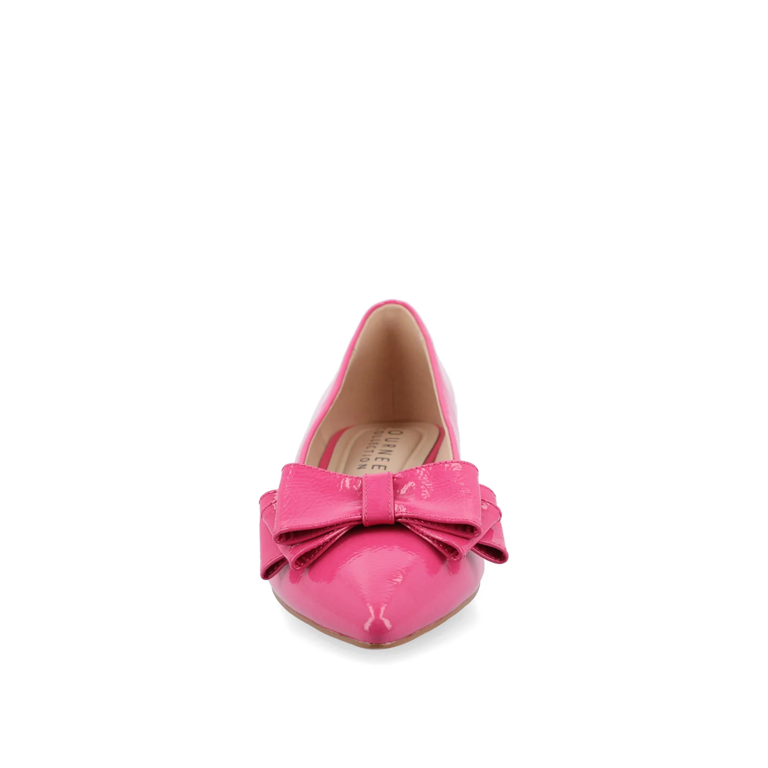 OPHELIA LOW BLOCK BALLET FLATS VEGAN LEATHER IN WIDE - Patent/Pink - Image 5