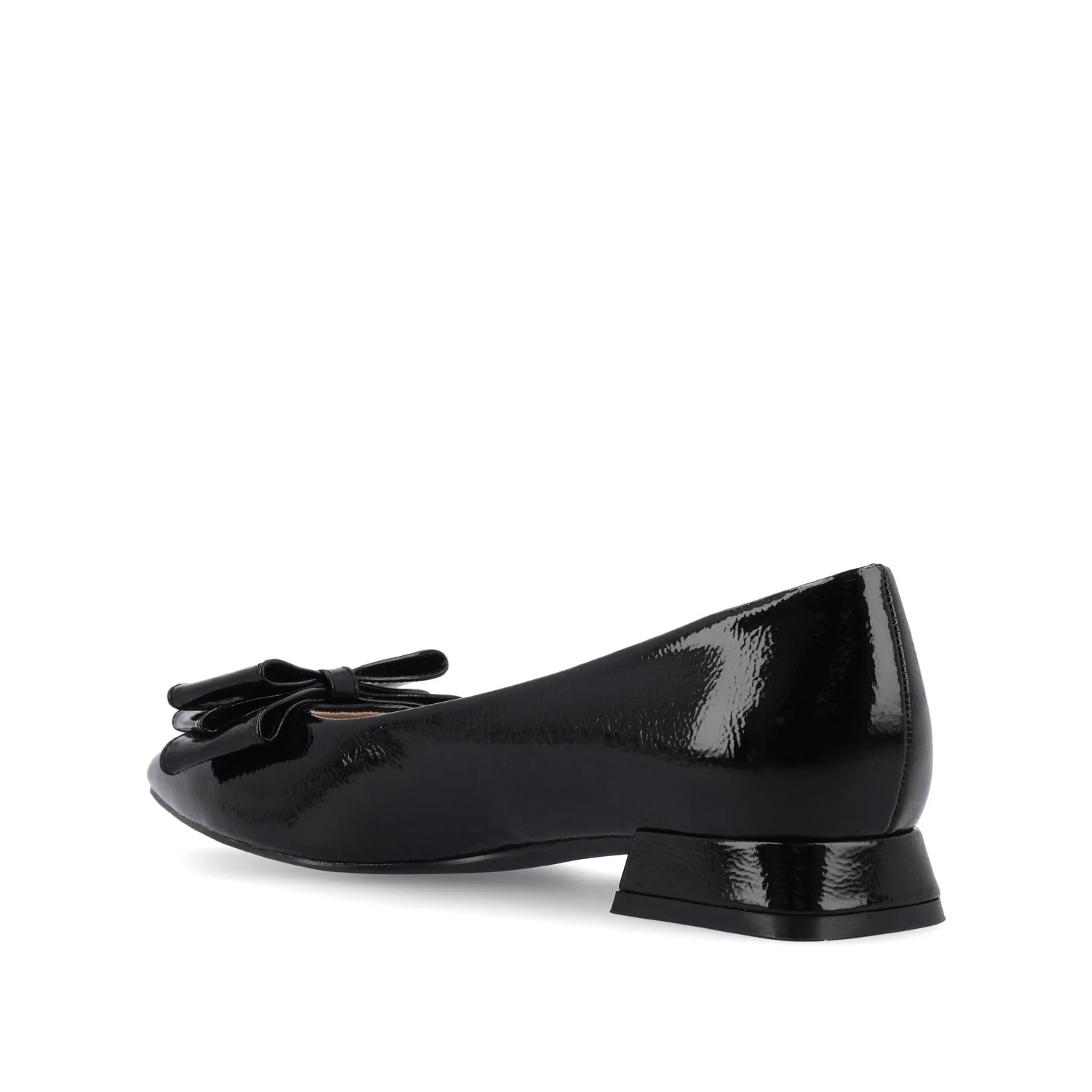 OPHELIA LOW BLOCK BALLET FLATS VEGAN LEATHER - Patent/Black - Image 4