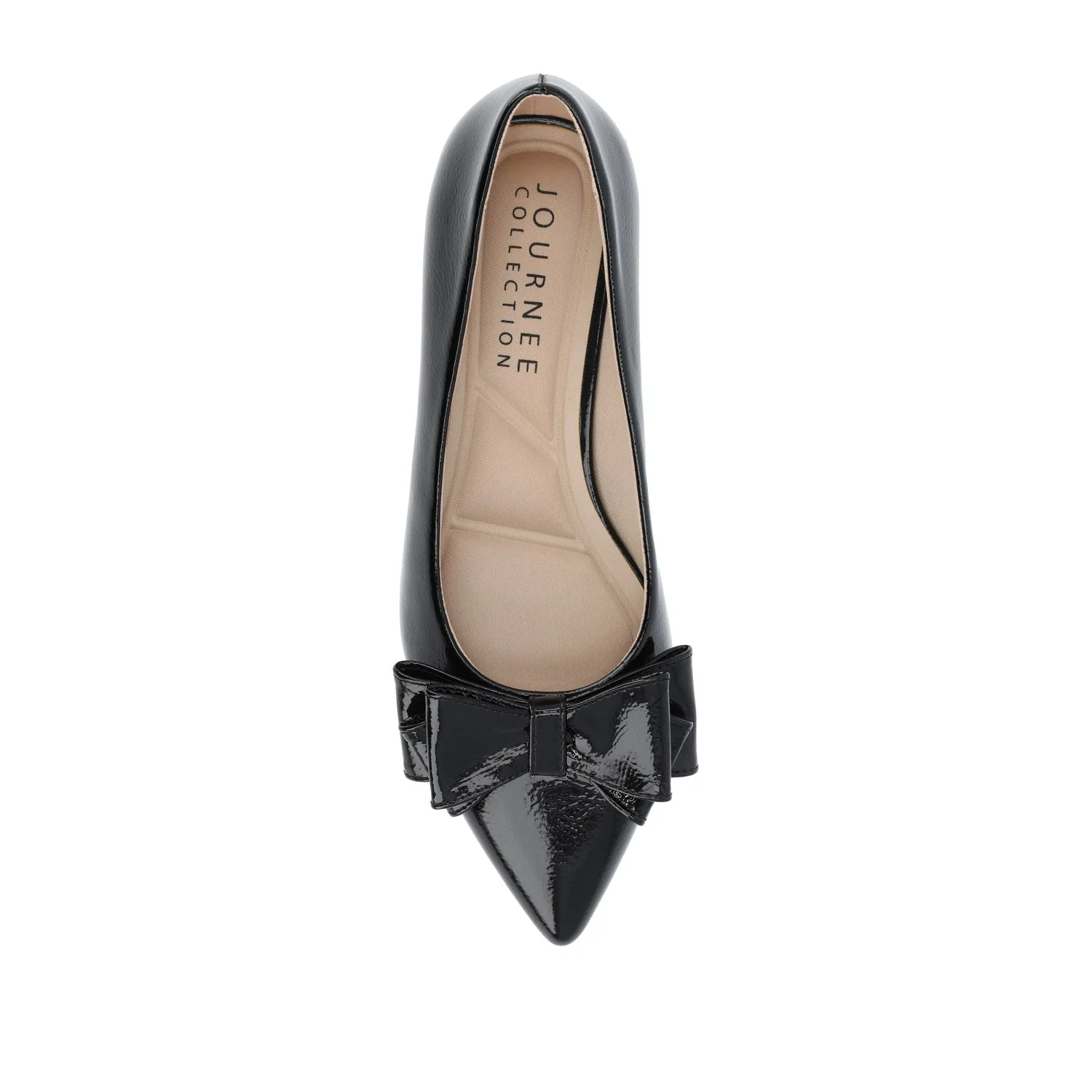 OPHELIA LOW BLOCK BALLET FLATS VEGAN LEATHER - Patent/Black - Image 6