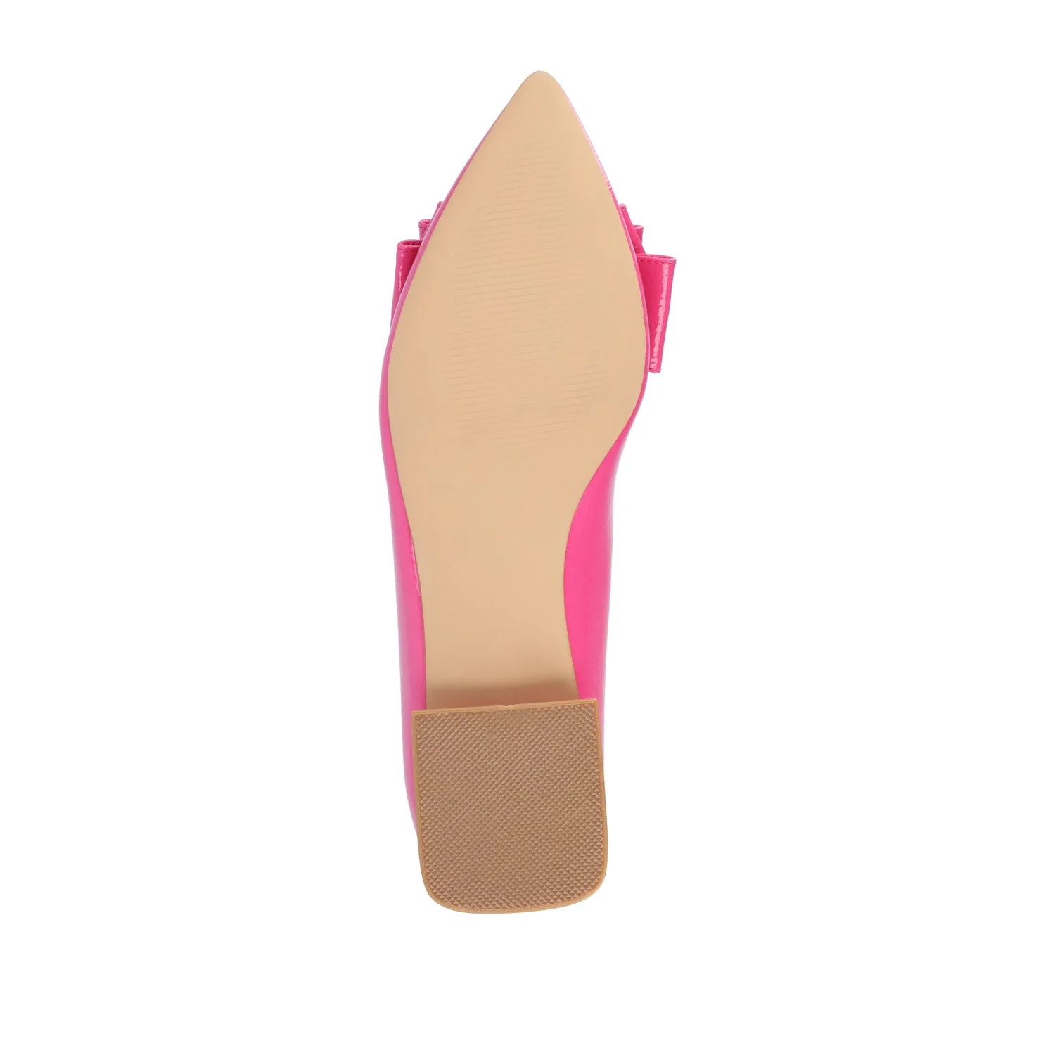 OPHELIA LOW BLOCK BALLET FLATS VEGAN LEATHER - Patent/Pink - Image 10