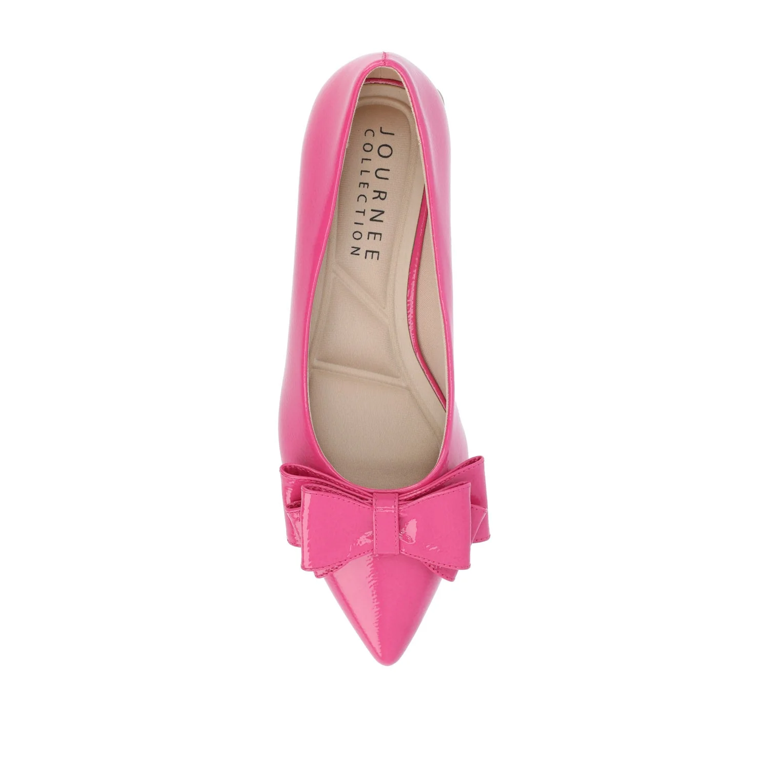 OPHELIA LOW BLOCK BALLET FLATS VEGAN LEATHER - Patent/Pink - Image 8