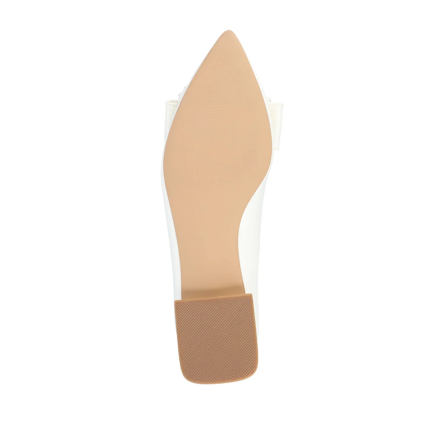 OPHELIA LOW BLOCK BALLET FLATS VEGAN LEATHER - Patent/White - Image 8