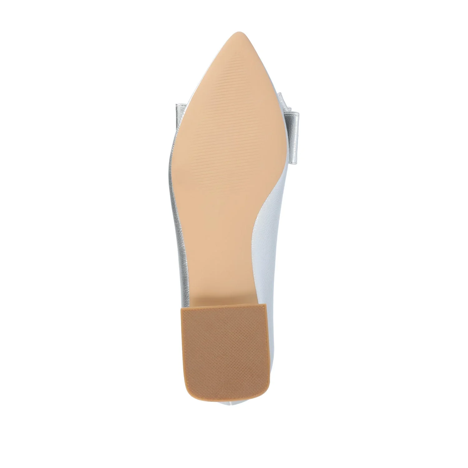 OPHELIA LOW BLOCK BALLET FLATS VEGAN LEATHER - Silver - Image 9