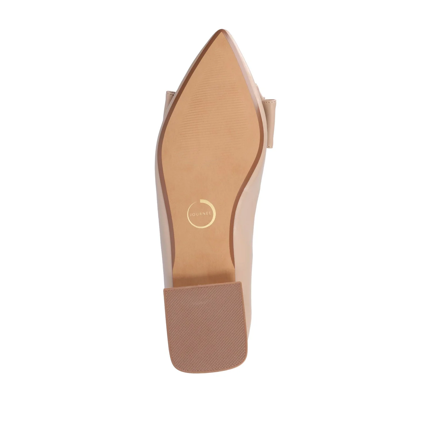 OPHELIA LOW BLOCK BALLET FLATS VEGAN LEATHER - Taupe - Image 8