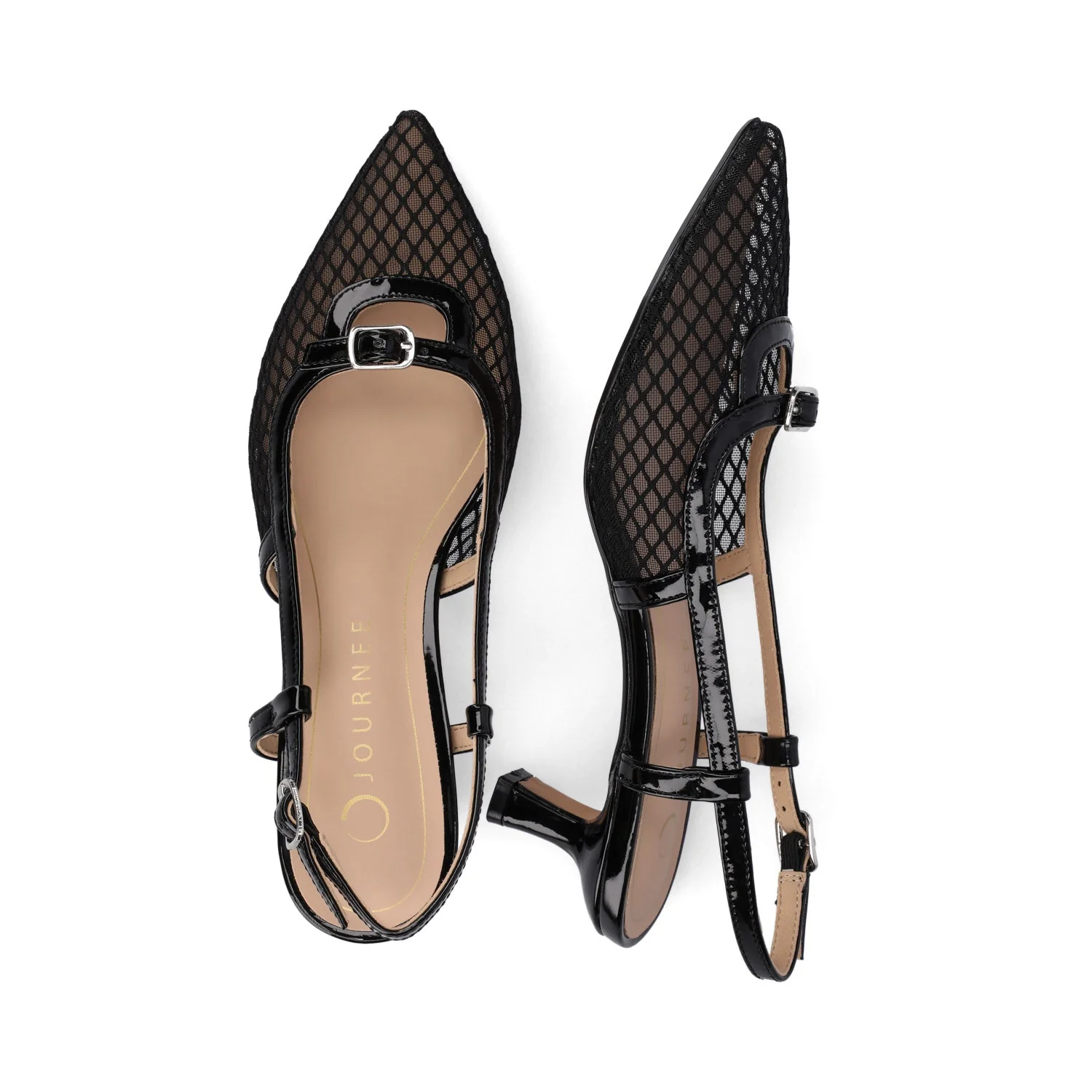 PADMA SLING BACK PUMPS IN MESH - Black Mesh - Image 4