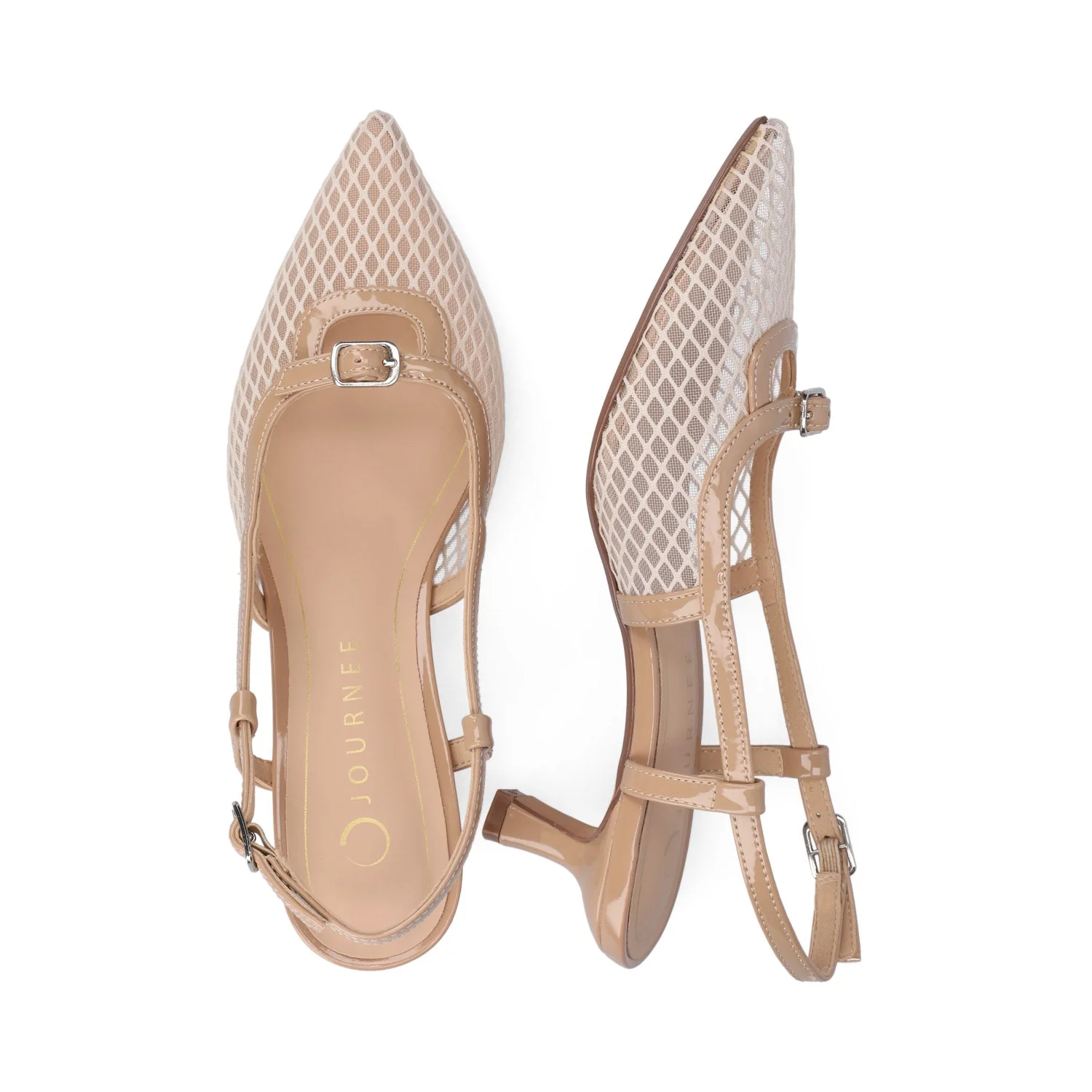 PADMA SLING BACK PUMPS IN MESH - Nude Mesh - Image 3