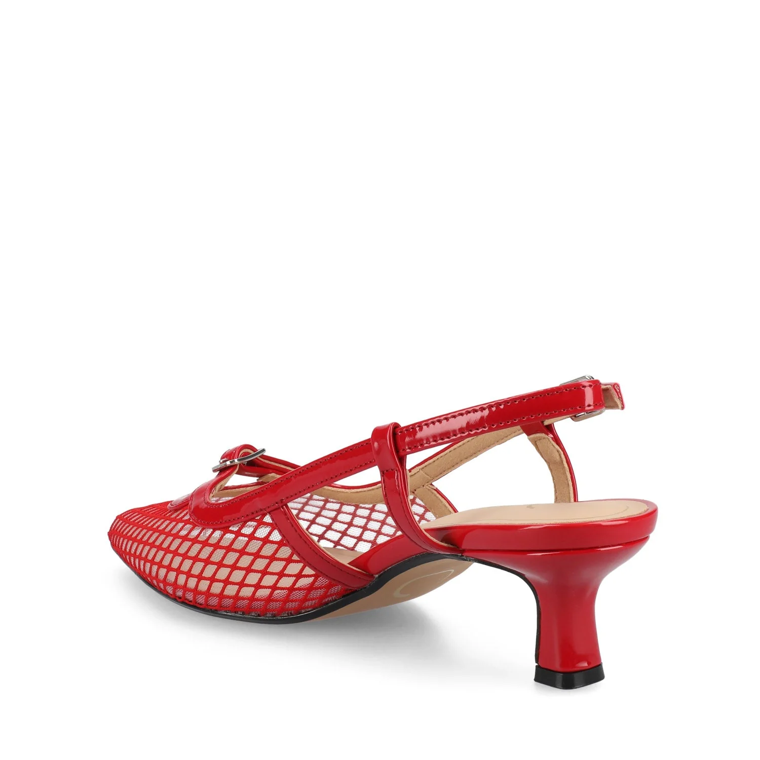 PADMA SLING BACK PUMPS IN MESH - Red Mesh - Image 5
