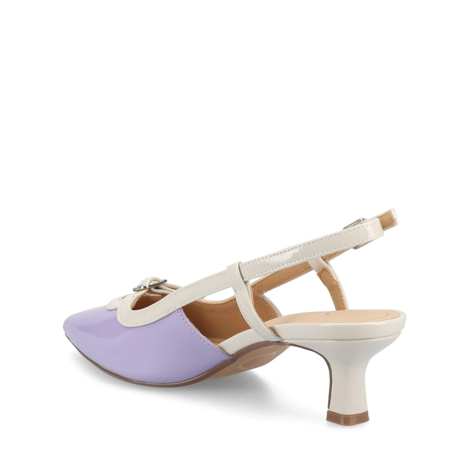 PADMA KITTEN HEELS IN VEGAN LEATHER - Lilac Patent - Image 4