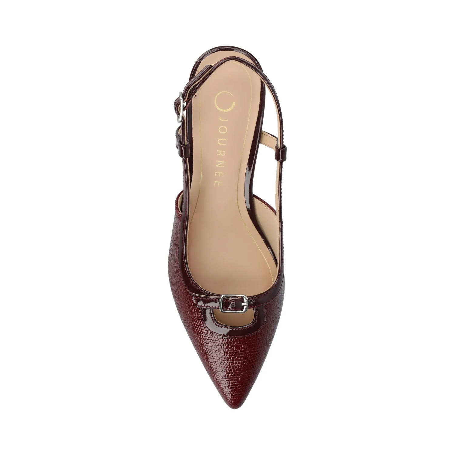 PADMA KITTEN HEELS IN VEGAN LEATHER - Oxblood - Image 4