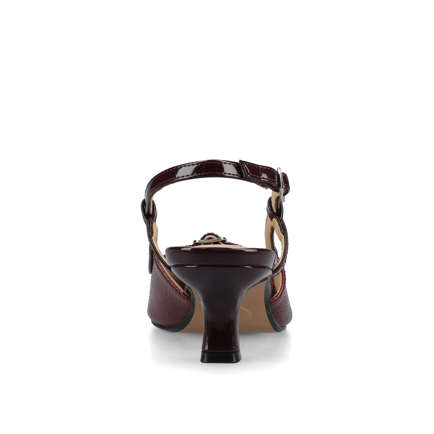 PADMA KITTEN HEELS IN VEGAN LEATHER - Oxblood - Image 6