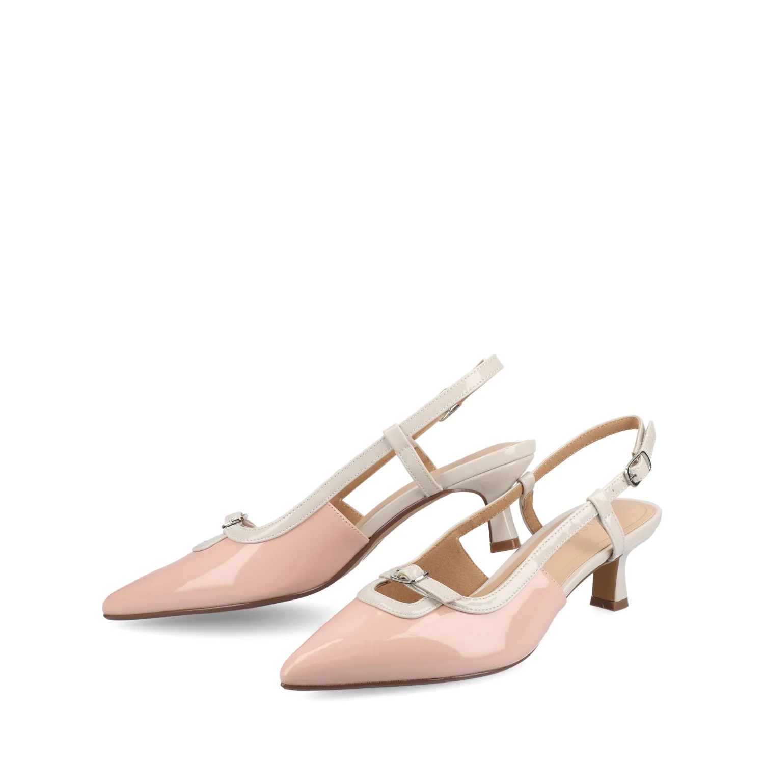 PADMA KITTEN HEELS IN VEGAN LEATHER - Pink Patent - Image 2