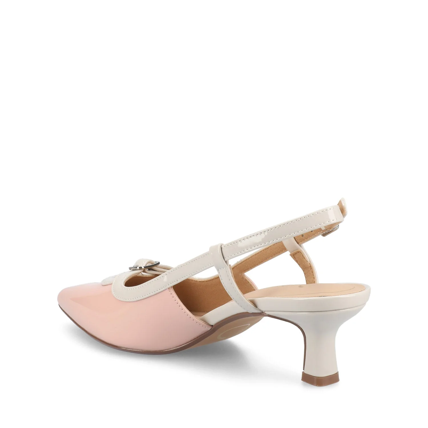 PADMA KITTEN HEELS IN VEGAN LEATHER - Pink Patent - Image 4