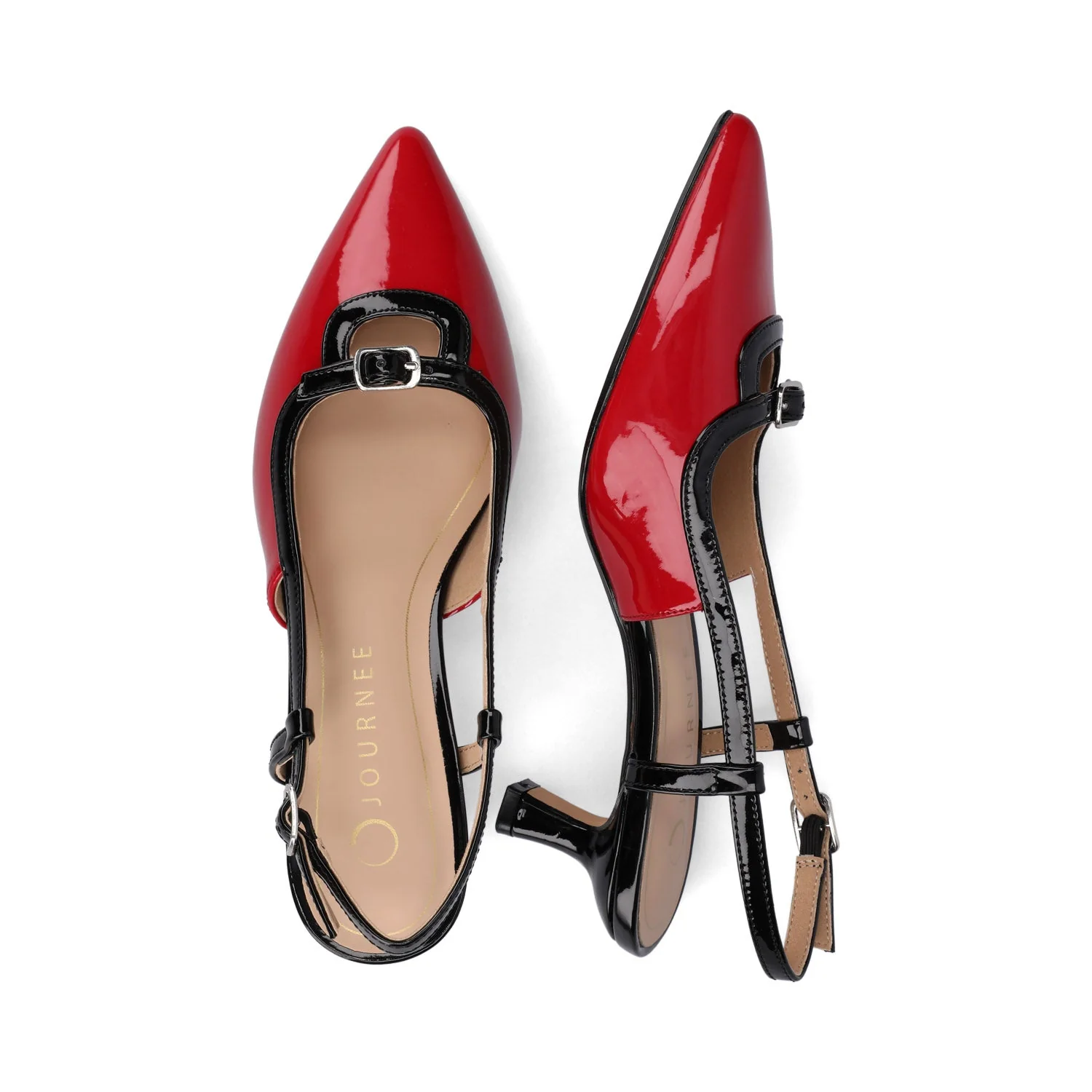 PADMA KITTEN HEELS IN VEGAN LEATHER - Red Patent - Image 4