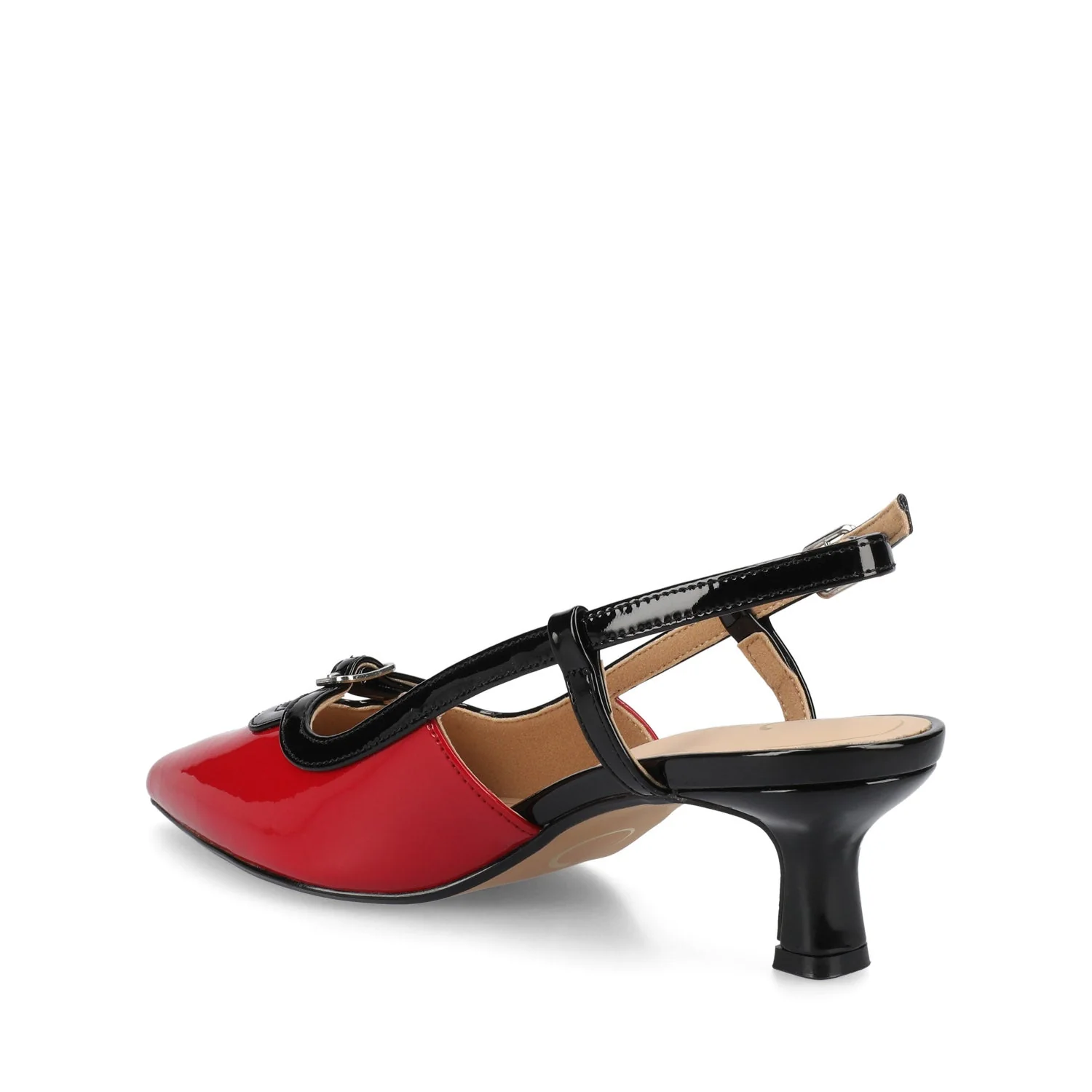 PADMA KITTEN HEELS IN VEGAN LEATHER - Red Patent - Image 5