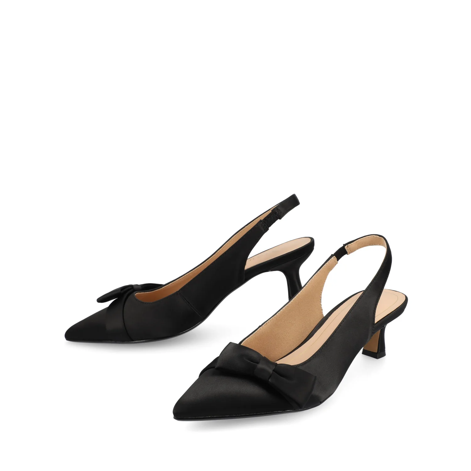 PALOMA SLINGBACK KITTEN HEELS - Black - Image 2