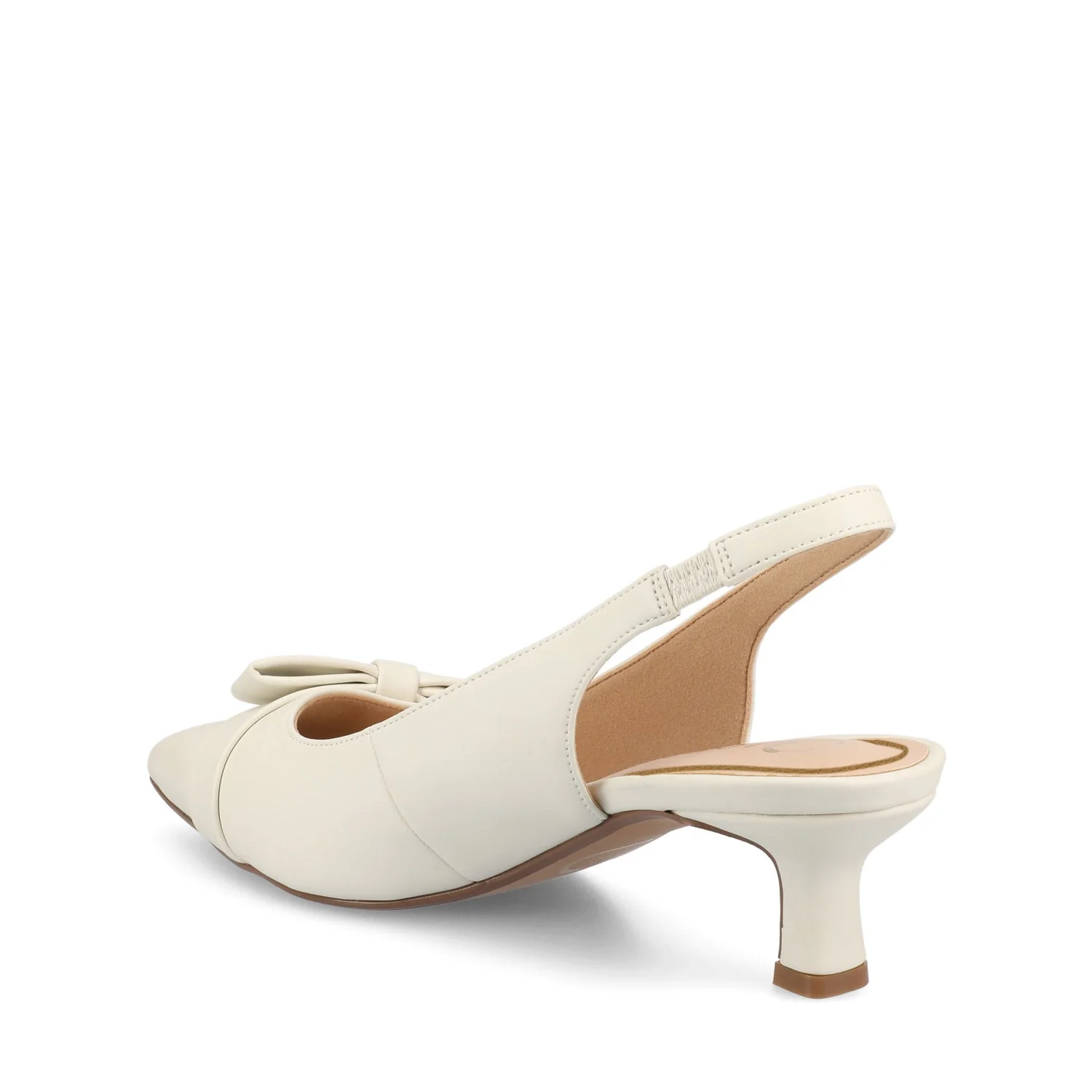 PALOMA SLINGBACK KITTEN HEELS - Bone - Image 4
