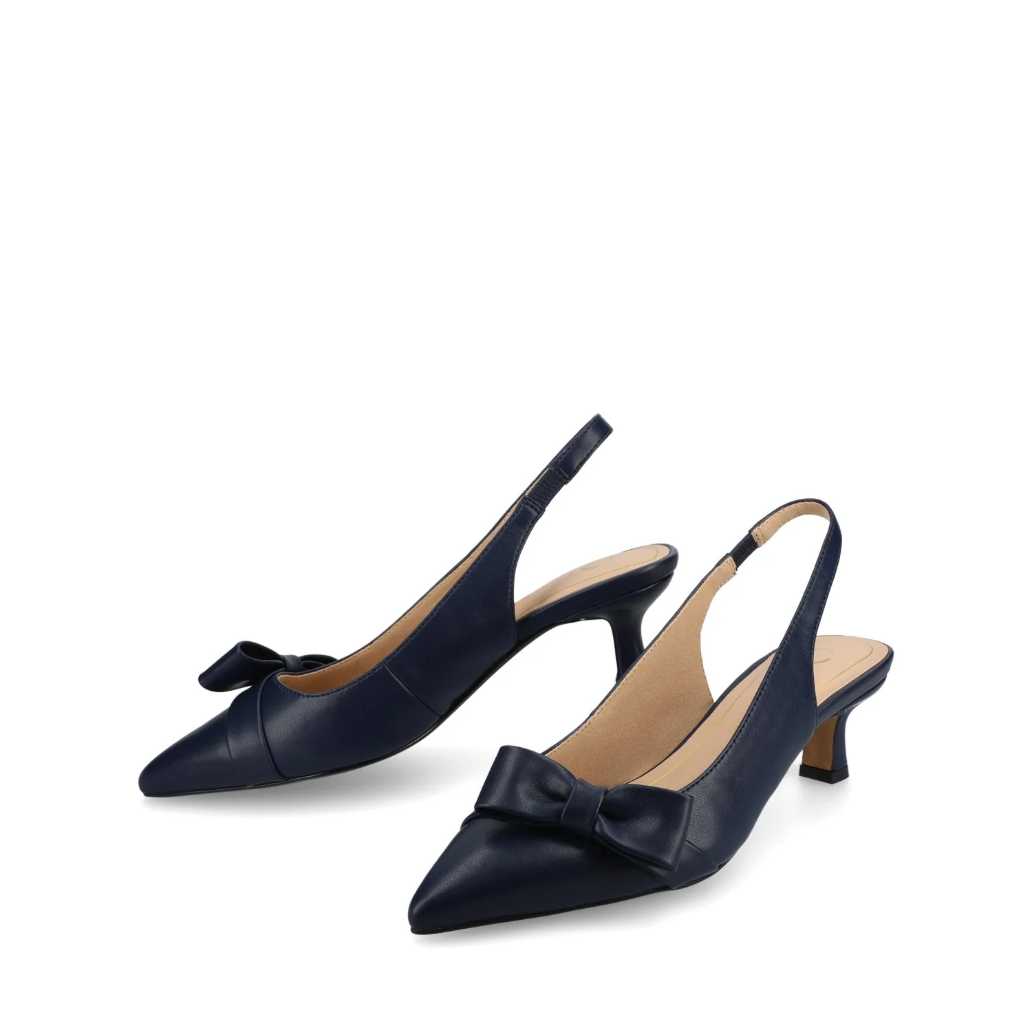 PALOMA SLINGBACK KITTEN HEELS - Navy Nubuck - Image 2