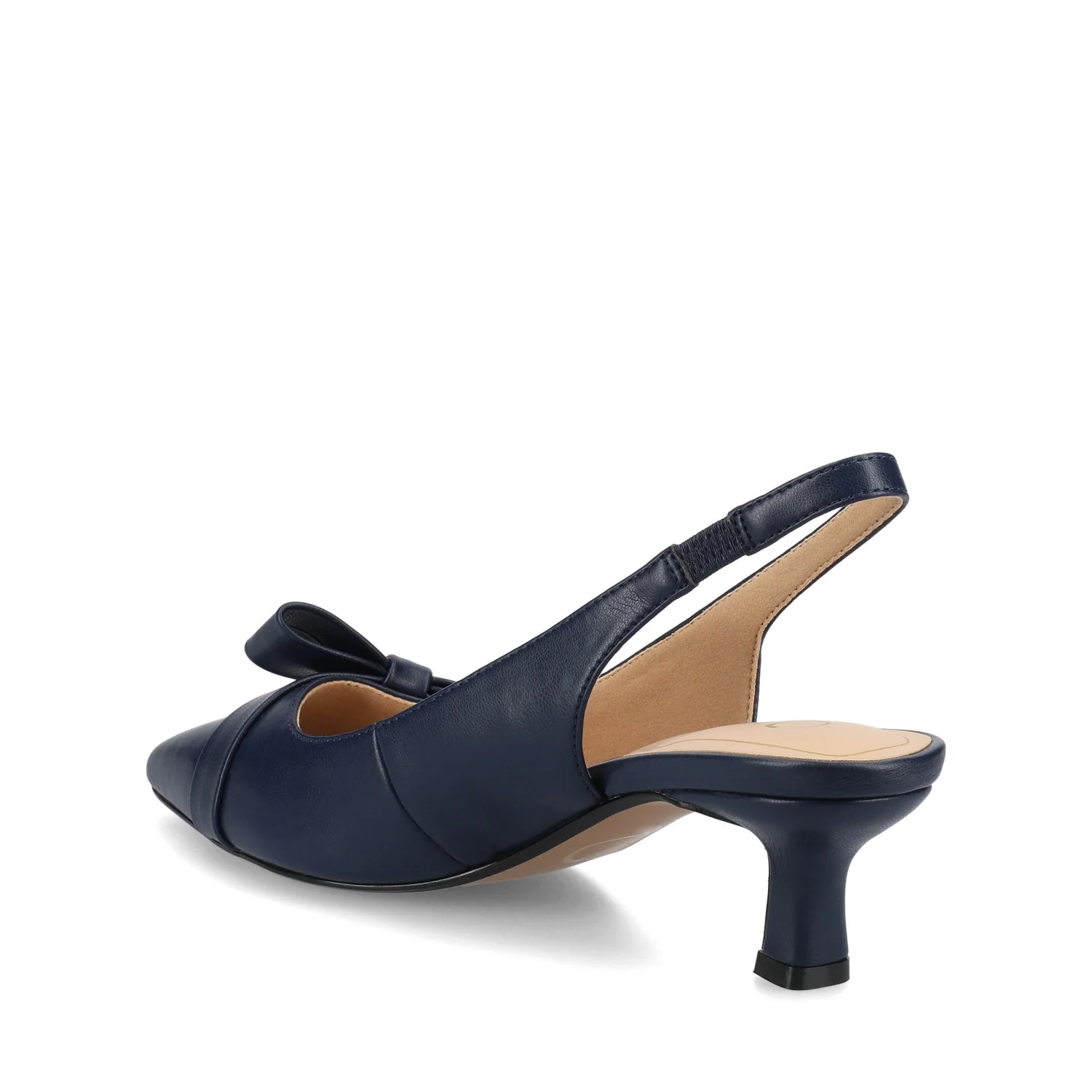 PALOMA SLINGBACK KITTEN HEELS - Navy Nubuck - Image 4
