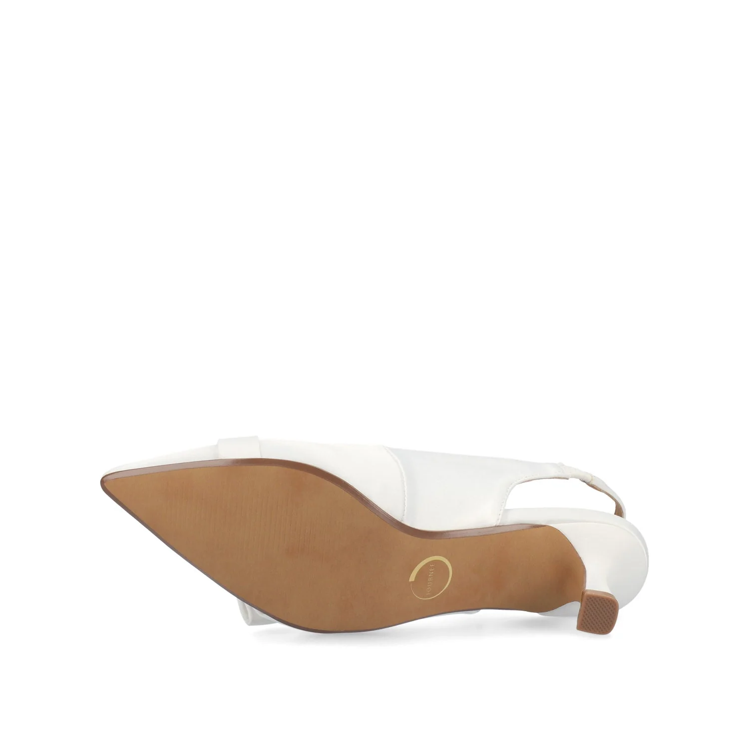 PALOMA SLINGBACK KITTEN HEELS - White Satin - Image 5