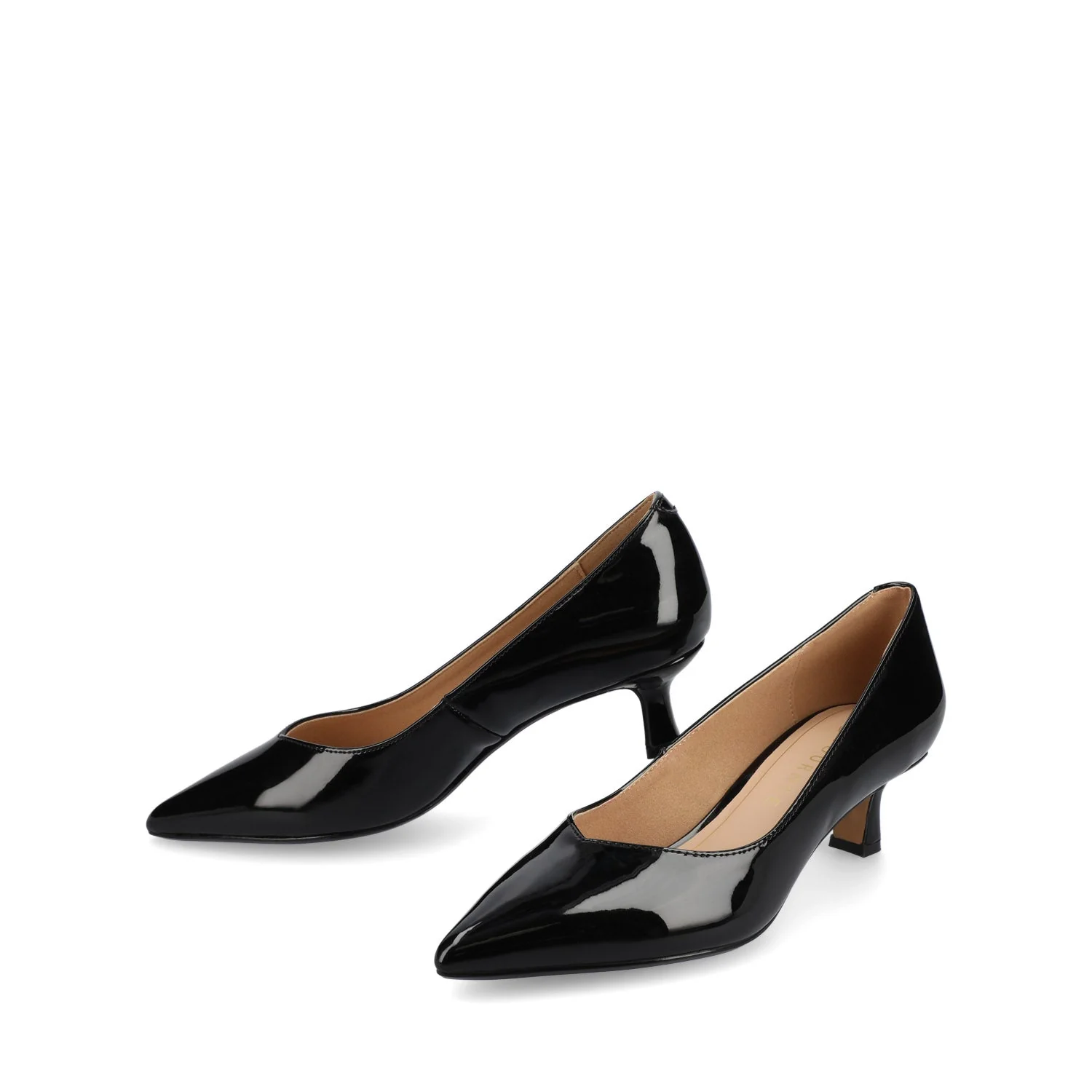 PAMMIE PATENT KITTEN HEELS IN WIDE - Black Patent - Image 2