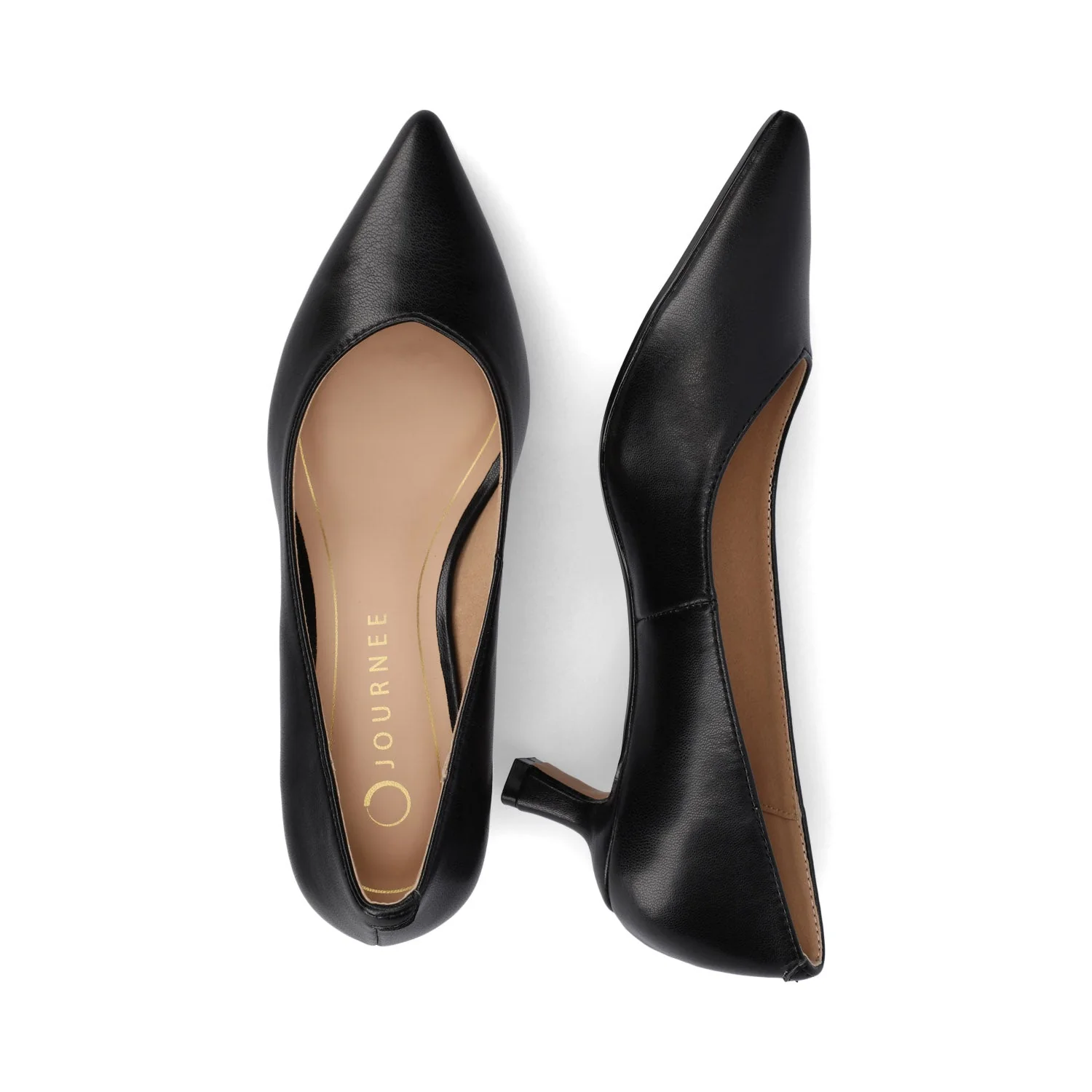 PAMMIE KITTEN HEELS IN VEGAN LEATHER - Black PU - Image 3