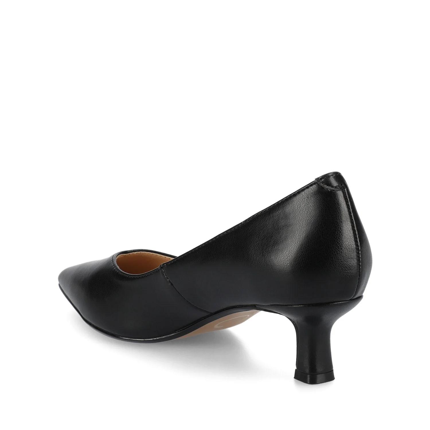 PAMMIE KITTEN HEELS IN VEGAN LEATHER - Black PU - Image 4