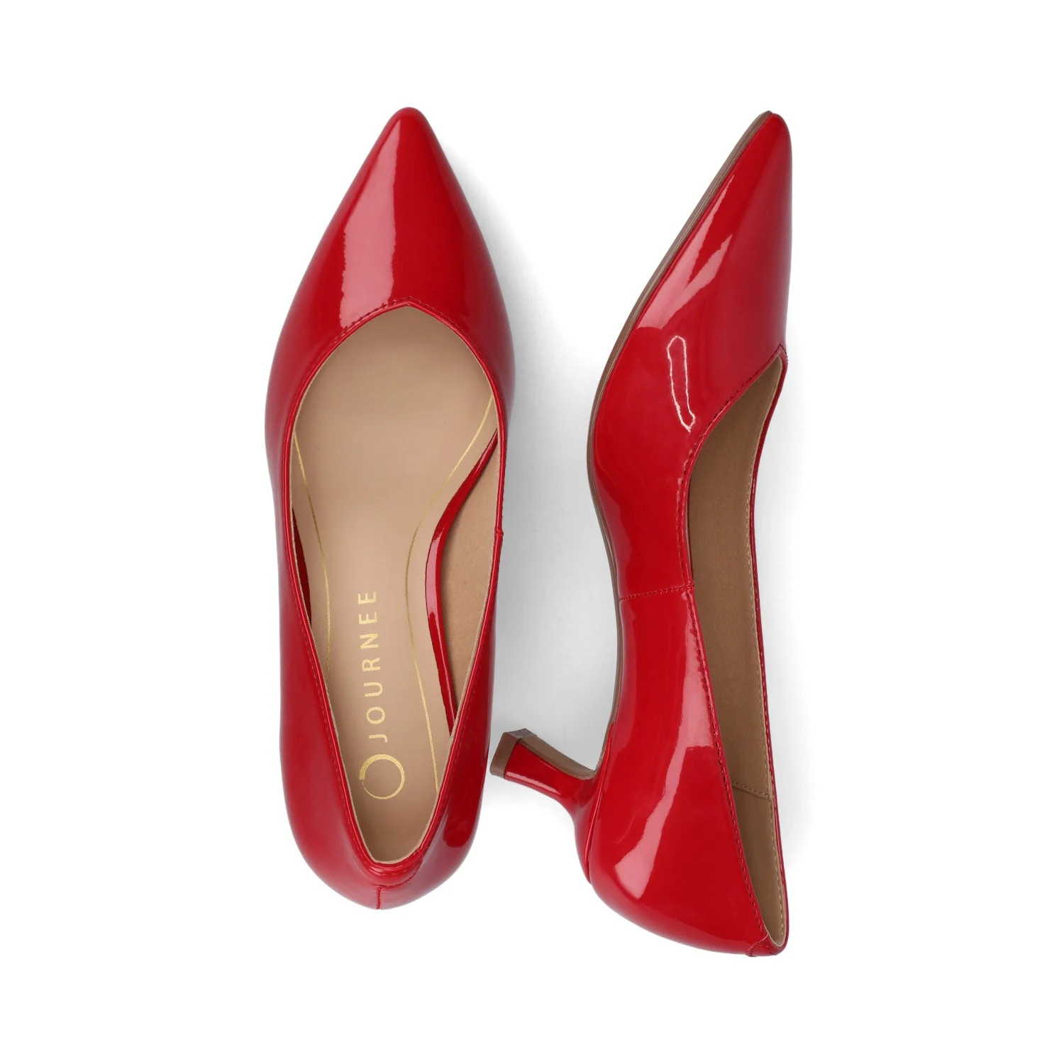 PAMMIE KITTEN HEELS IN PATENT - Red Patent - Image 3