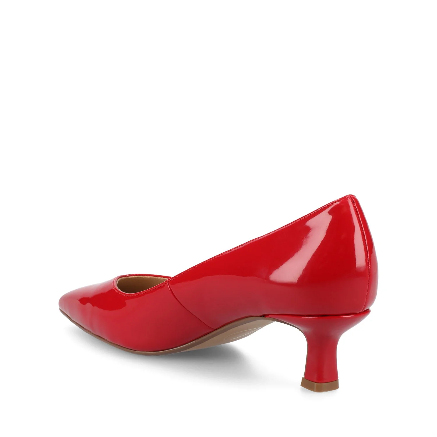 PAMMIE KITTEN HEELS IN PATENT - Red Patent - Image 4