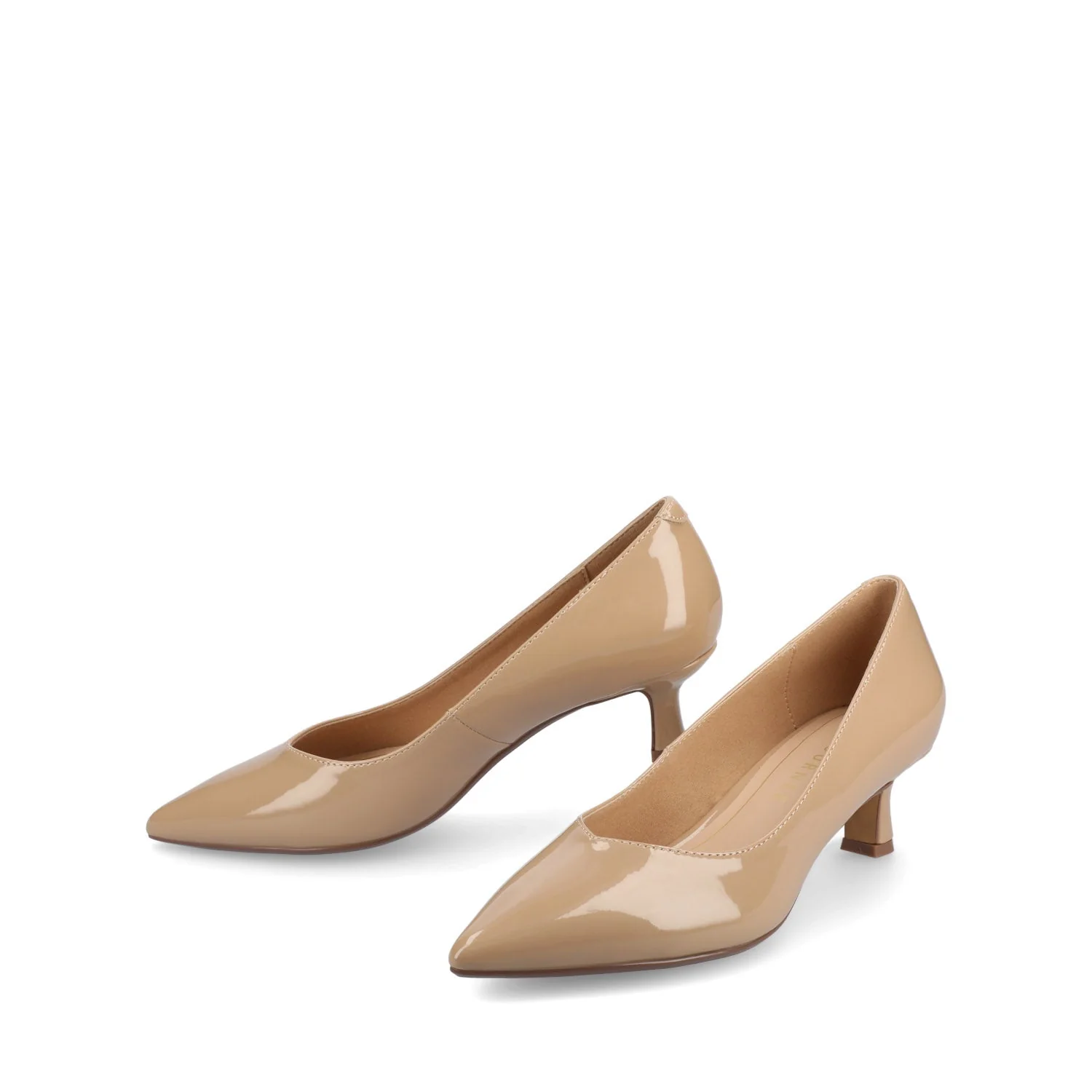 PAMMIE KITTEN HEELS IN PATENT - Tan Patent - Image 2