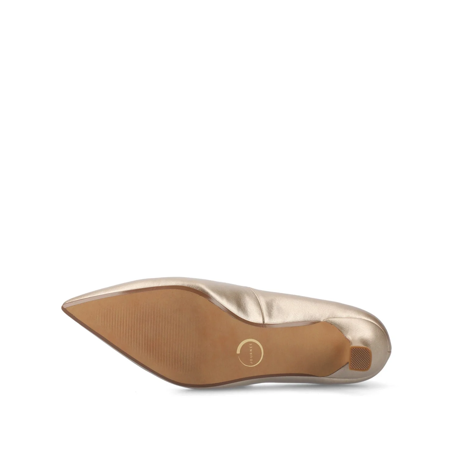 PAMMIE VEGAN LEATHER KITTEN HEELS IN WIDE - Champagne PU - Image 5