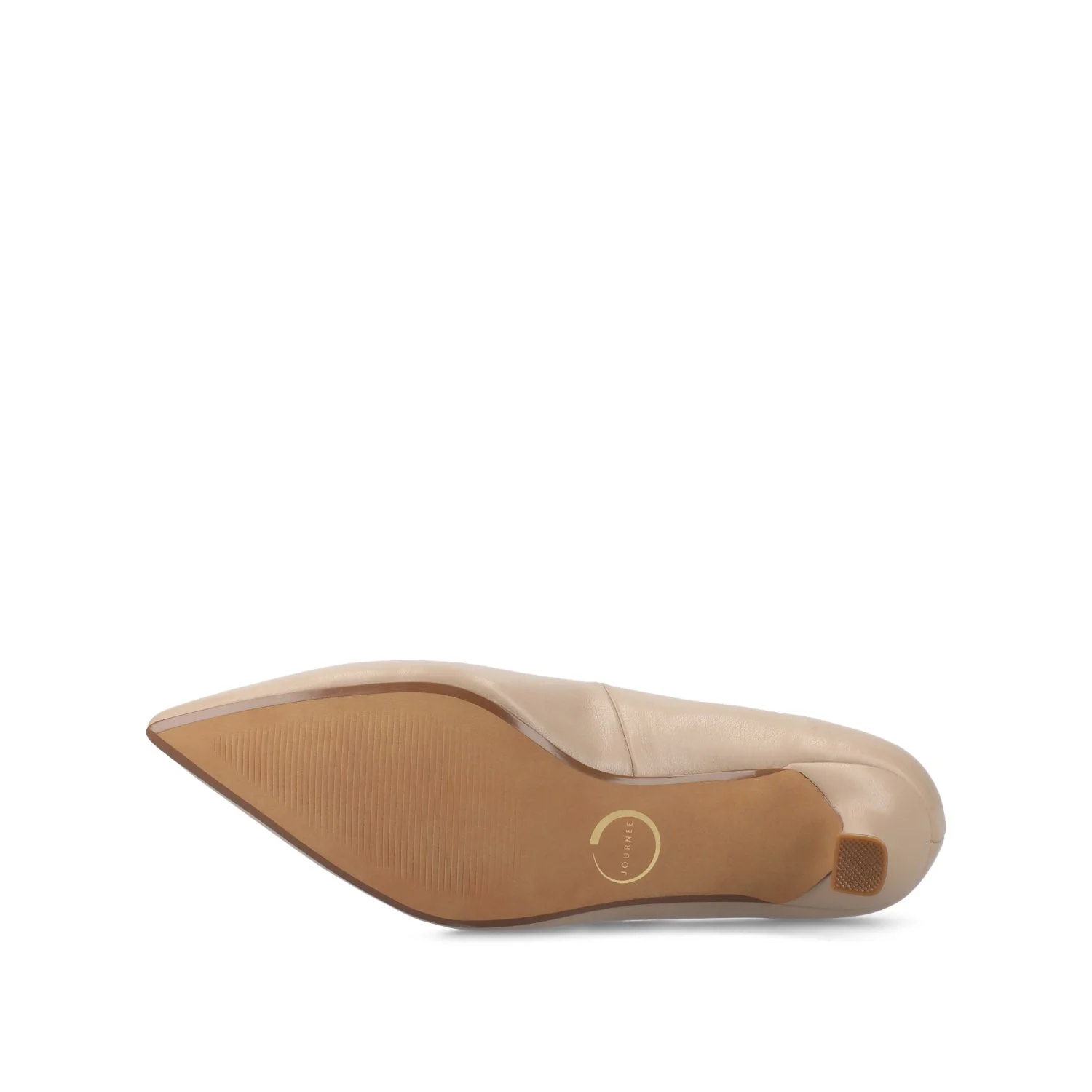 PAMMIE VEGAN LEATHER KITTEN HEELS IN WIDE - Taupe PU - Image 5