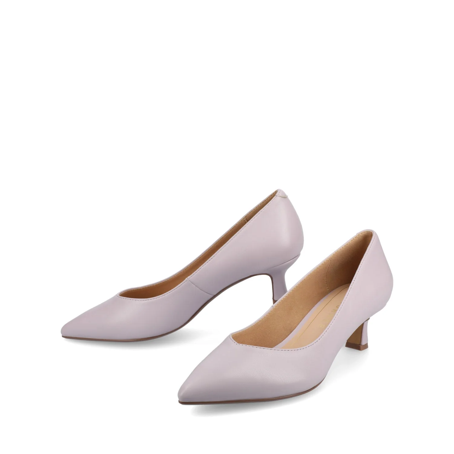 PAMMIE KITTEN HEELS IN VEGAN LEATHER - Lilac PU - Image 2