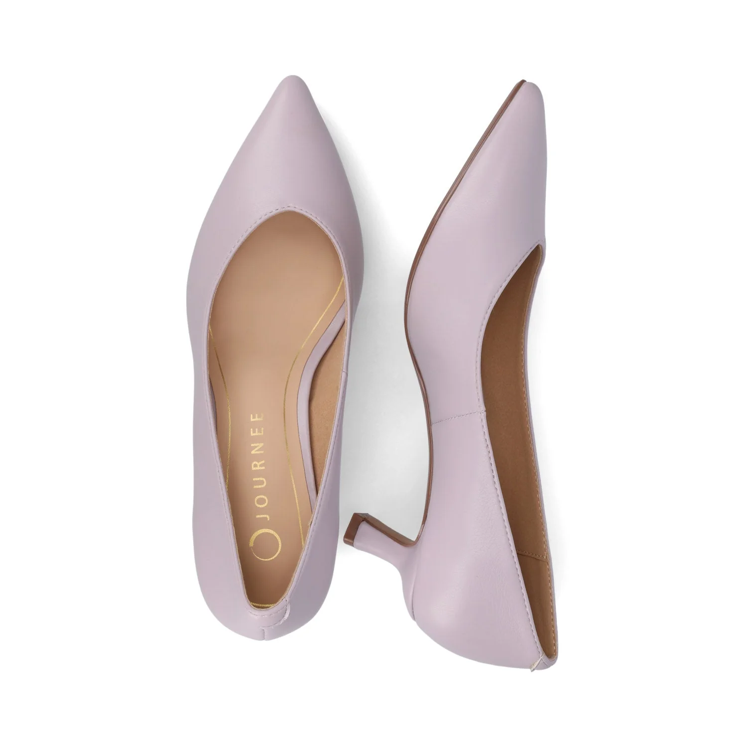 PAMMIE KITTEN HEELS IN VEGAN LEATHER - Lilac PU - Image 3