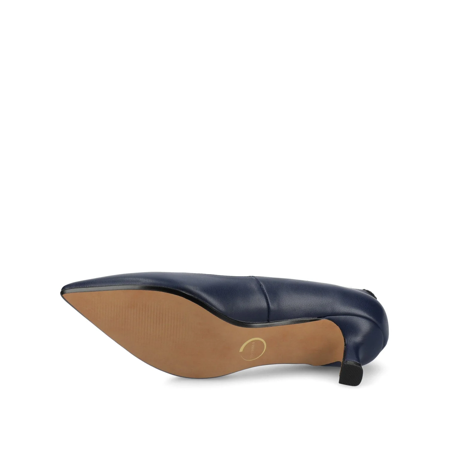 PAMMIE KITTEN HEELS IN VEGAN LEATHER - Navy PU - Image 5