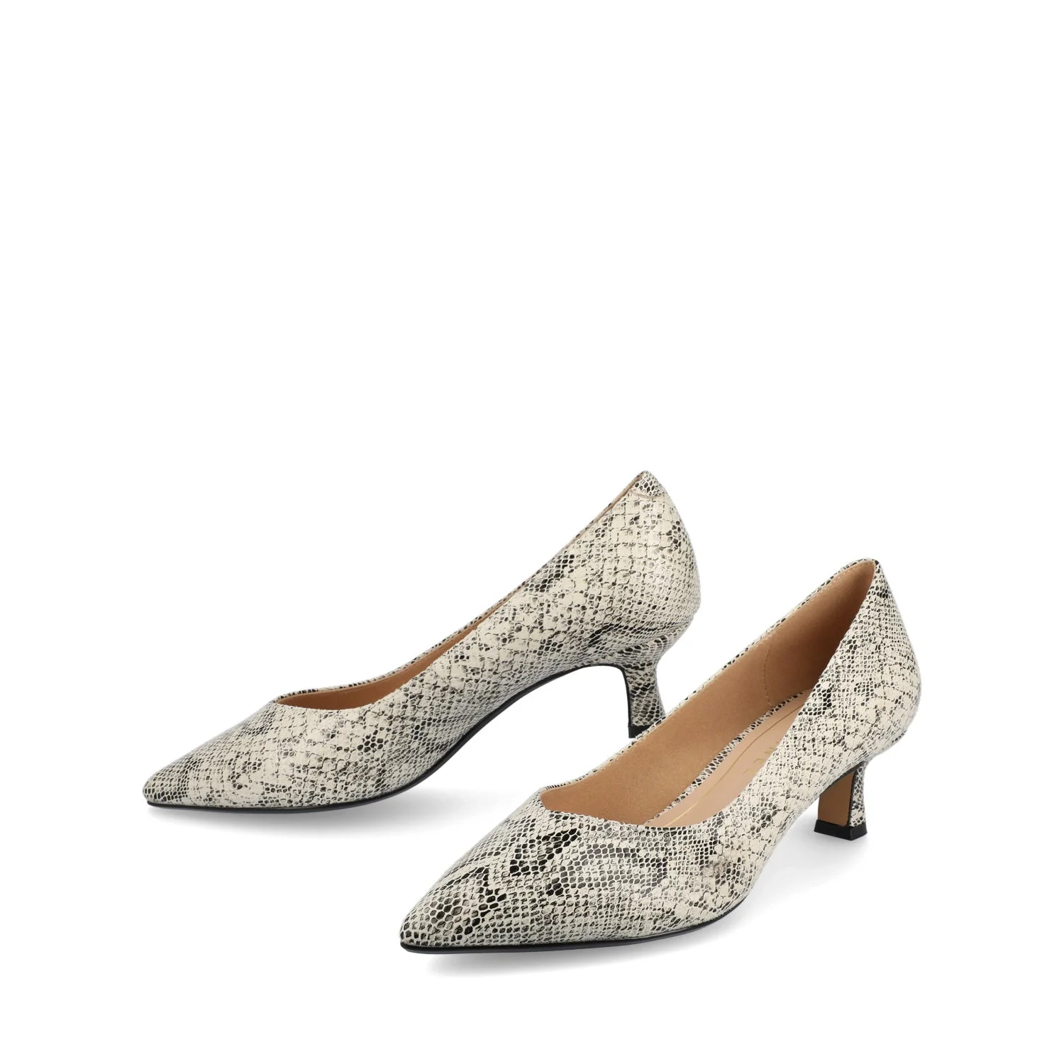 PAMMIE KITTEN HEELS IN VEGAN LEATHER - Snake - Image 2