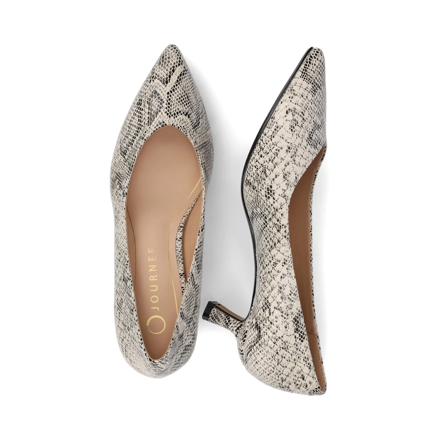 PAMMIE KITTEN HEELS IN VEGAN LEATHER - Snake - Image 3