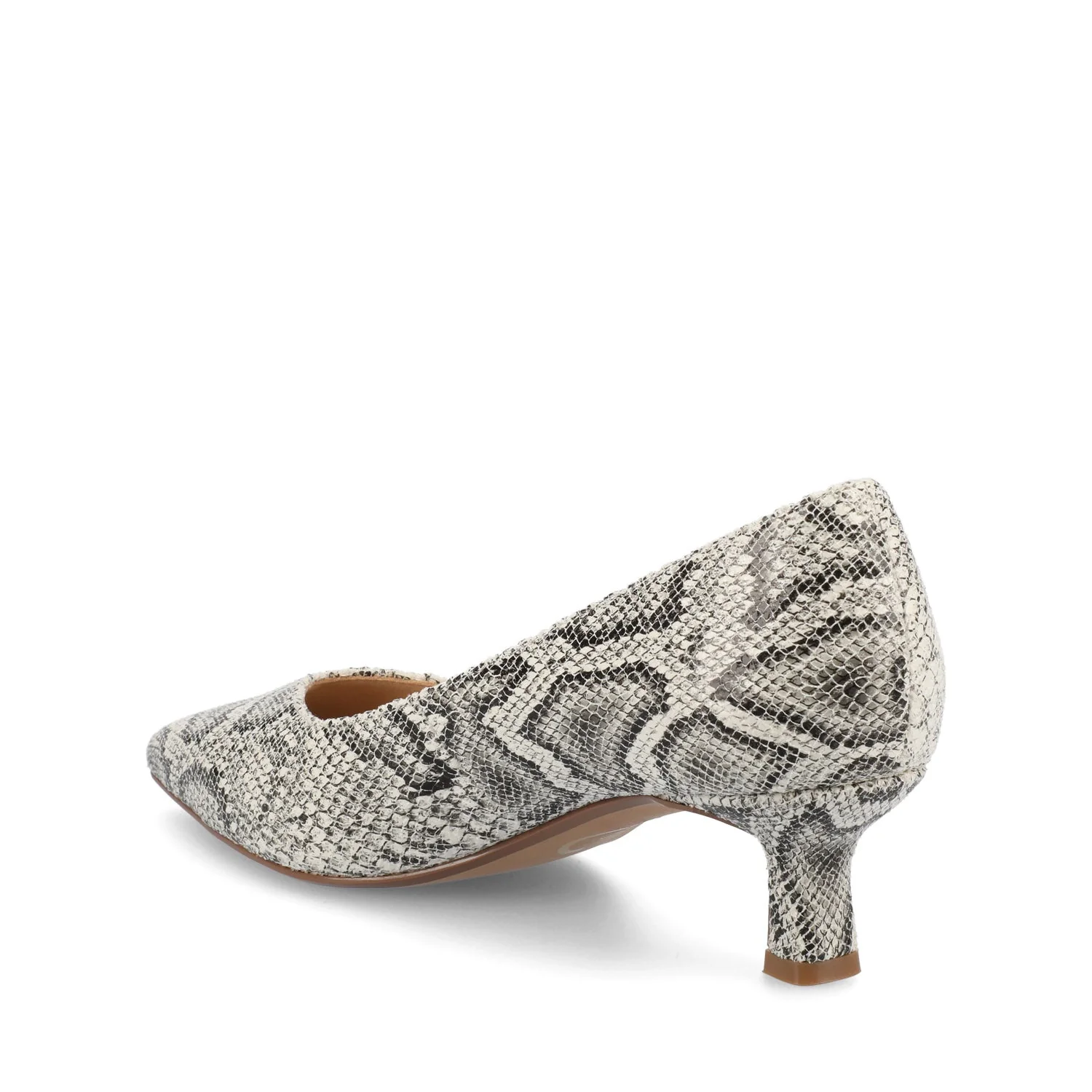 PAMMIE KITTEN HEELS IN VEGAN LEATHER - Snake - Image 4