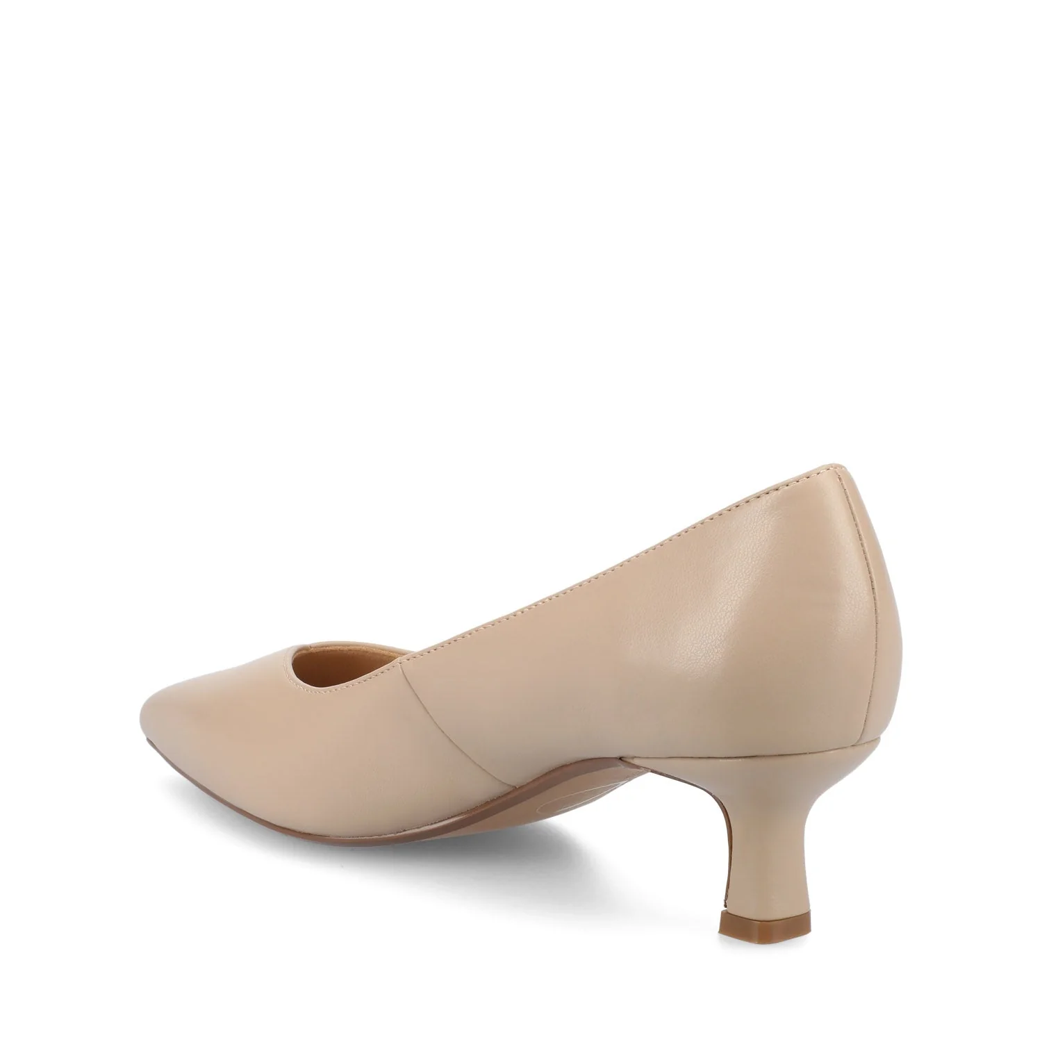PAMMIE KITTEN HEELS IN VEGAN LEATHER - Taupe PU - Image 4