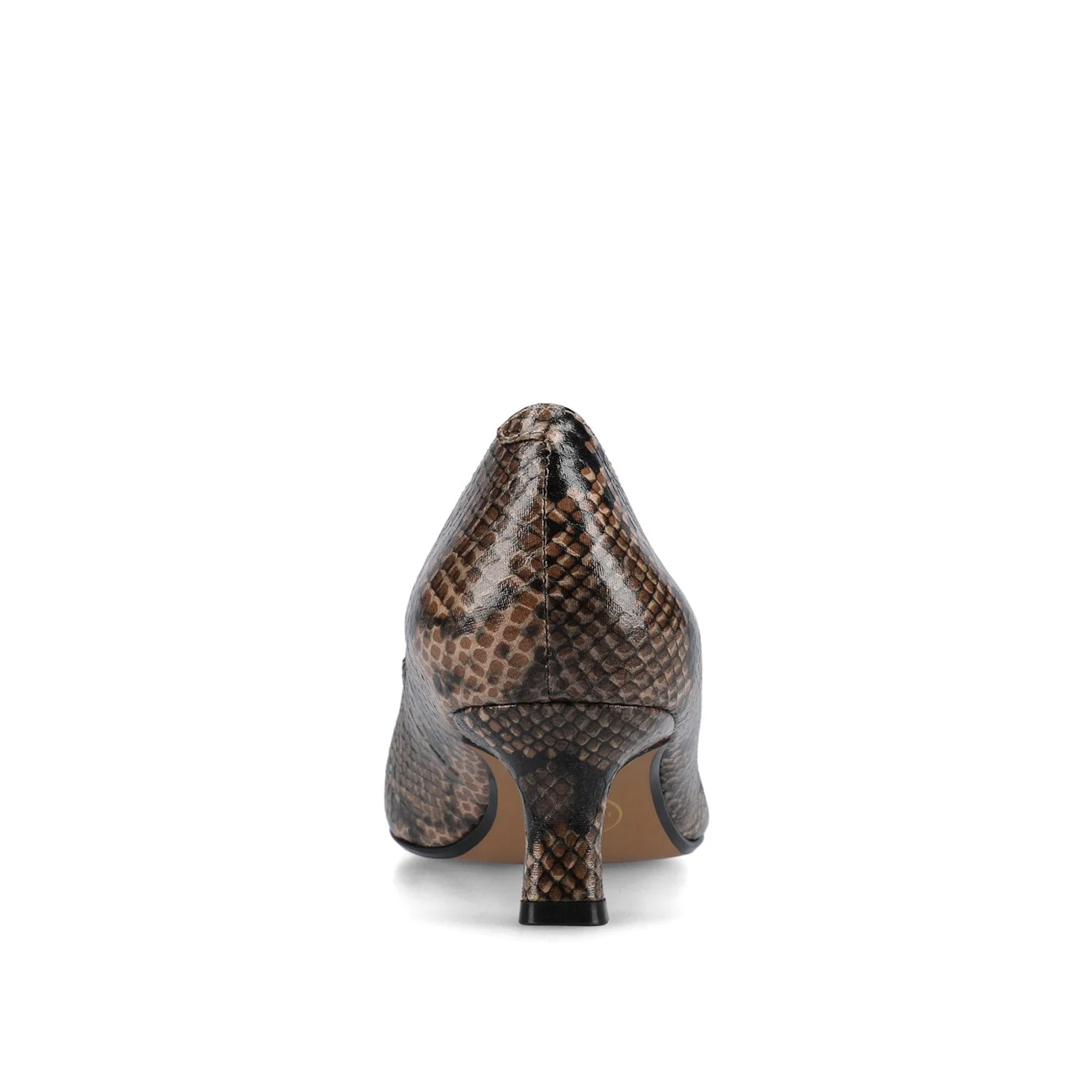 PAMMIE STATEMENT KITTEN HEELS - Brown Snake - Image 6